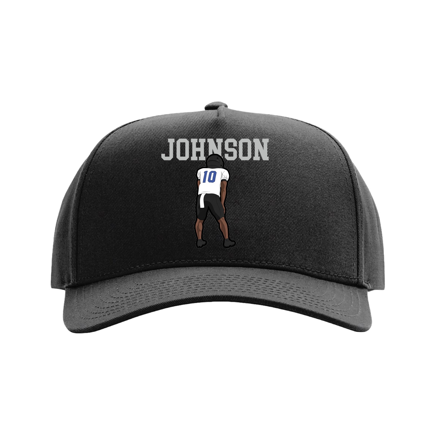 Full Fabric Five-Panel Champ Cap — Shirsey in Black