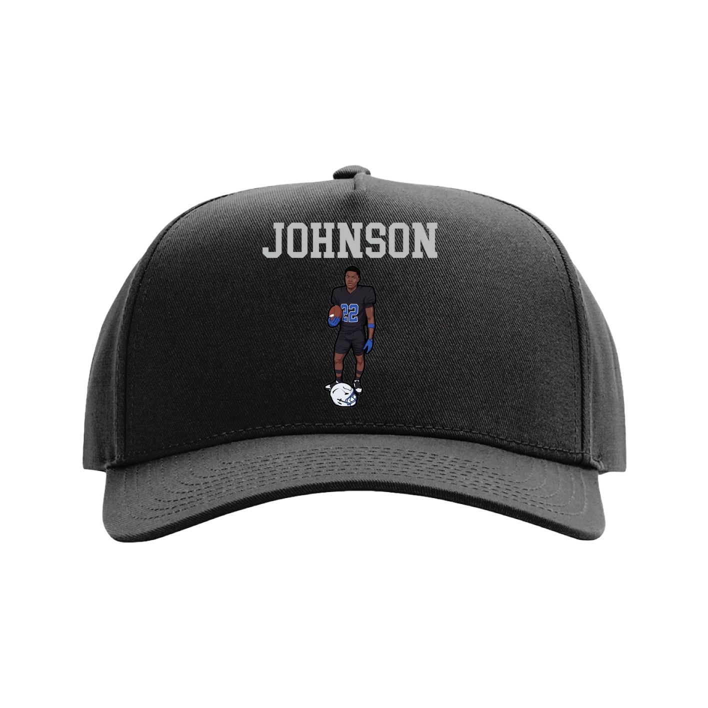 Full Fabric Five-Panel Champ Cap — Shirsey in Black