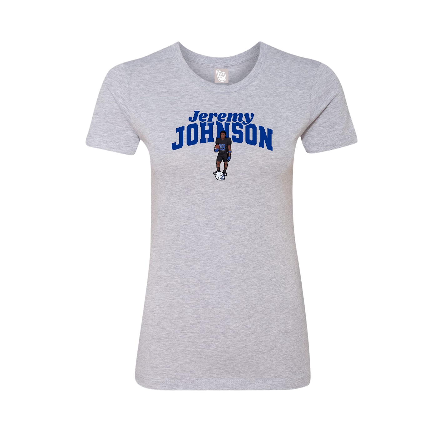 Fitted Women's Tee — Signature Arch in Grey