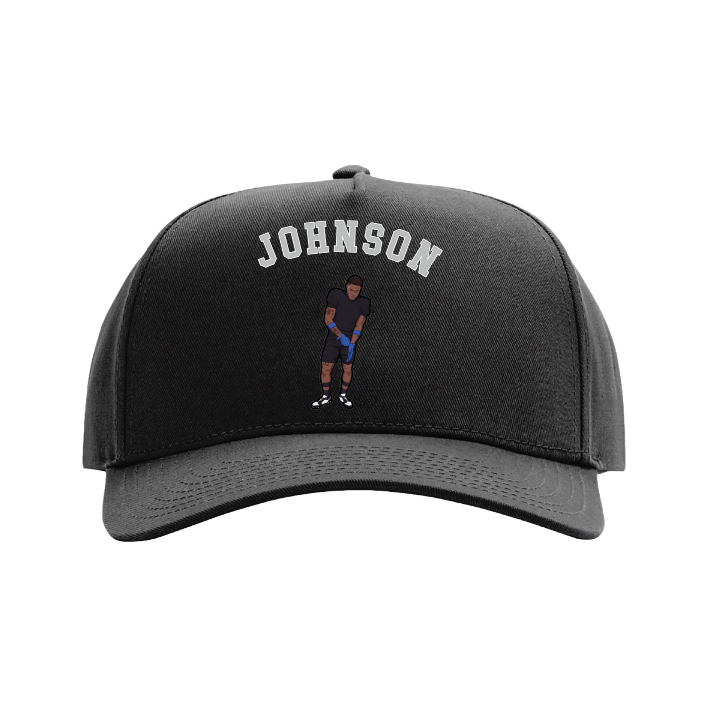 Full Fabric Five-Panel Champ Cap — Shirsey Arch in Black