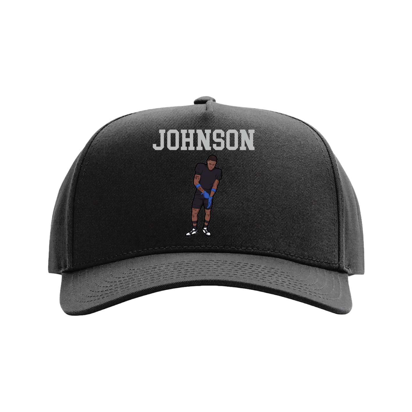 Full Fabric Five-Panel Champ Cap — Shirsey in Black