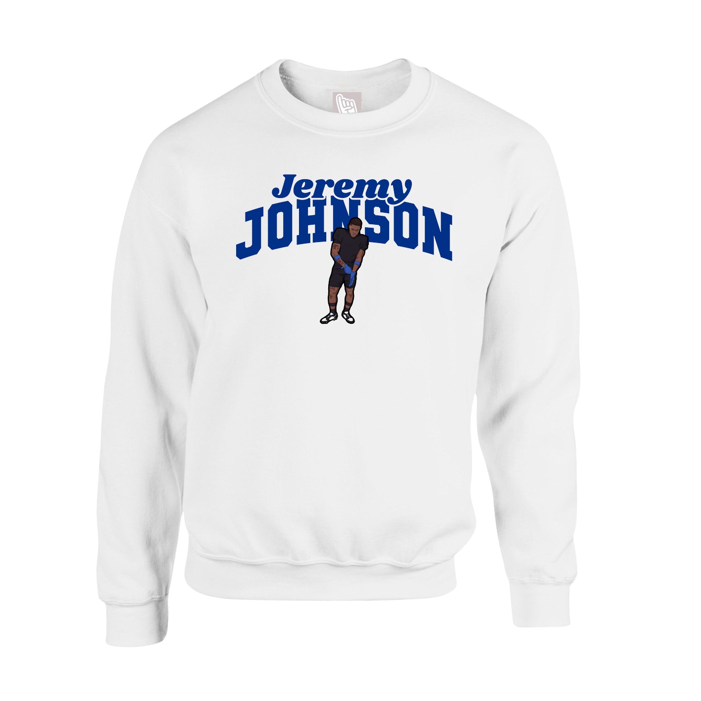 Fleece Crew — Signature Arch in White