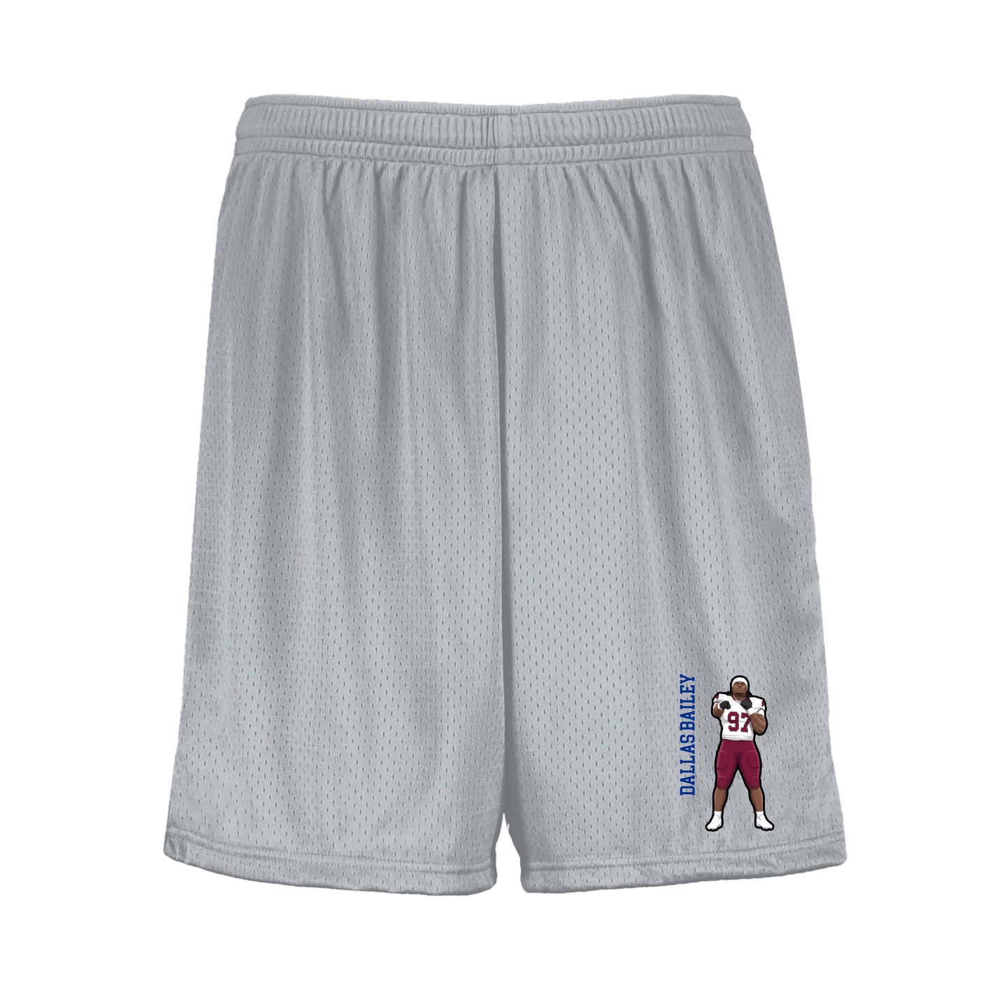 Shorts — Name Vertical in Silver