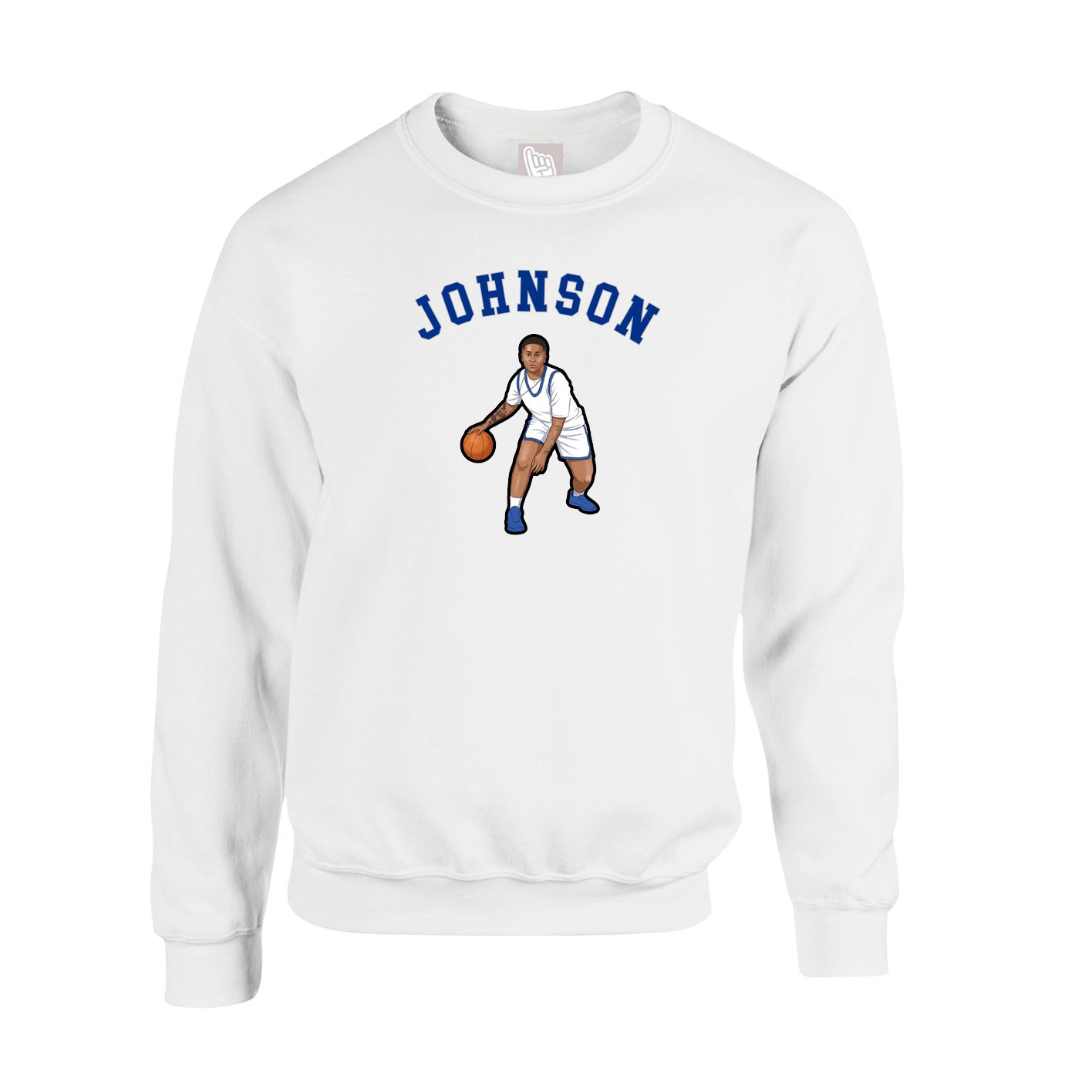 Fleece Crew — Shirsey Arch in White
