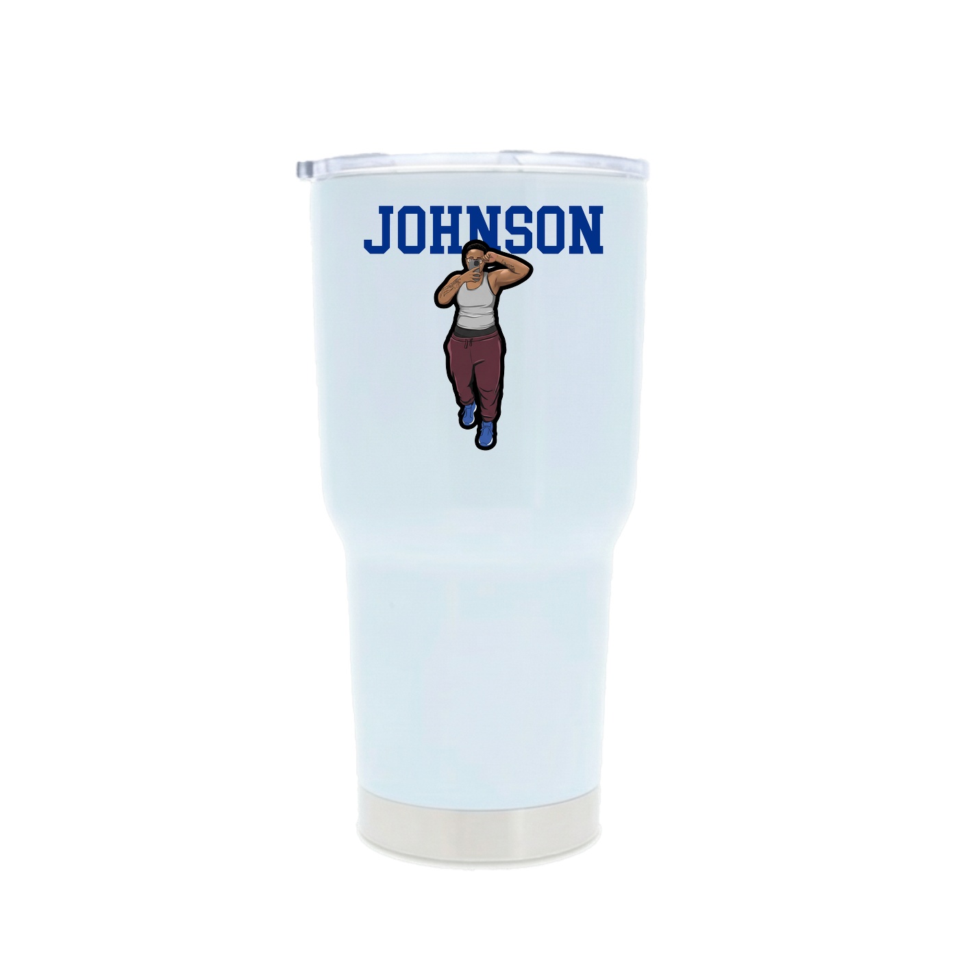 30oz Stainless Steel Tumbler — Shirsey in White