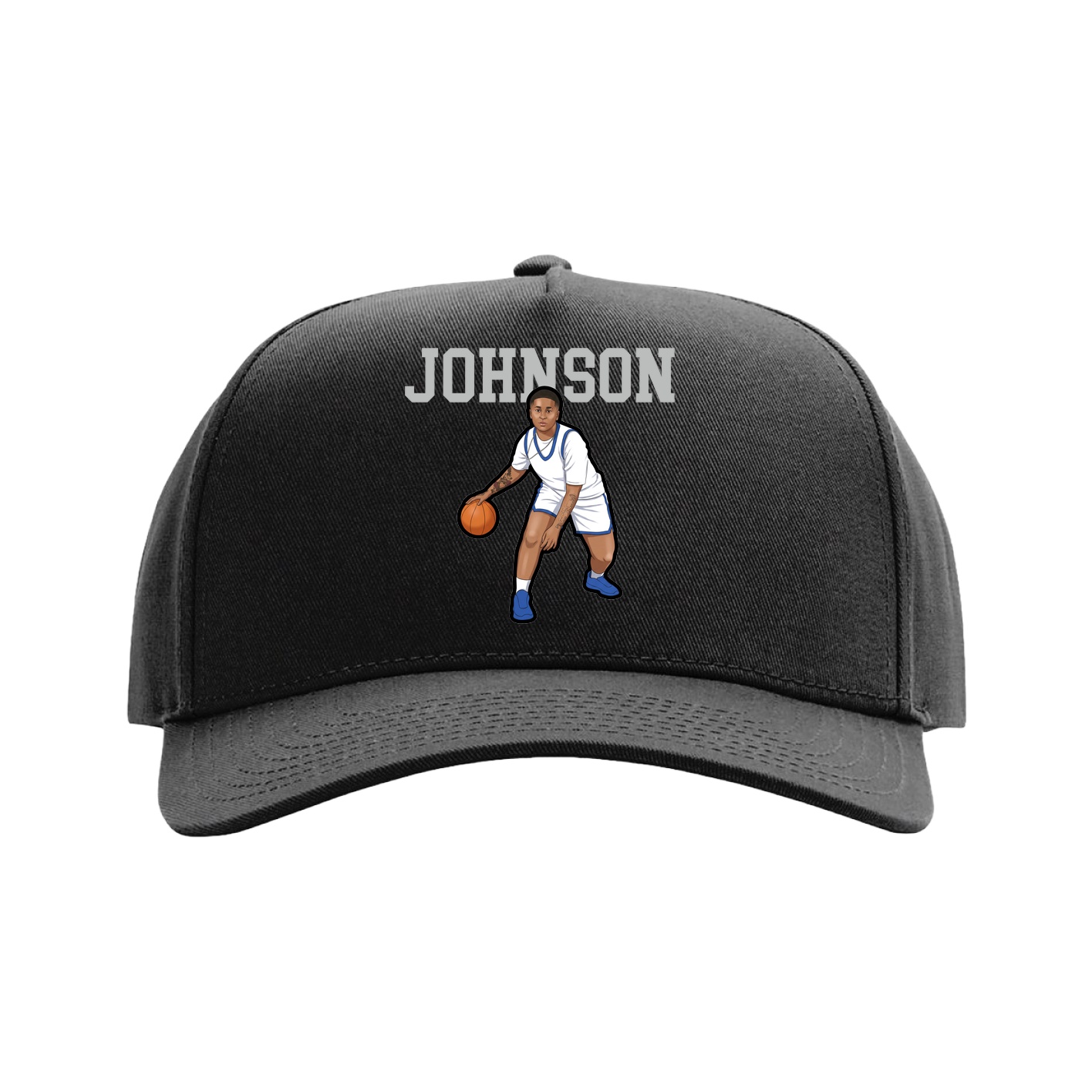 Full Fabric Five-Panel Champ Cap — Shirsey in Black