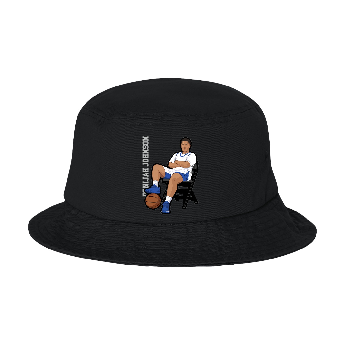 Bucket Cap — Name Vertical in Black