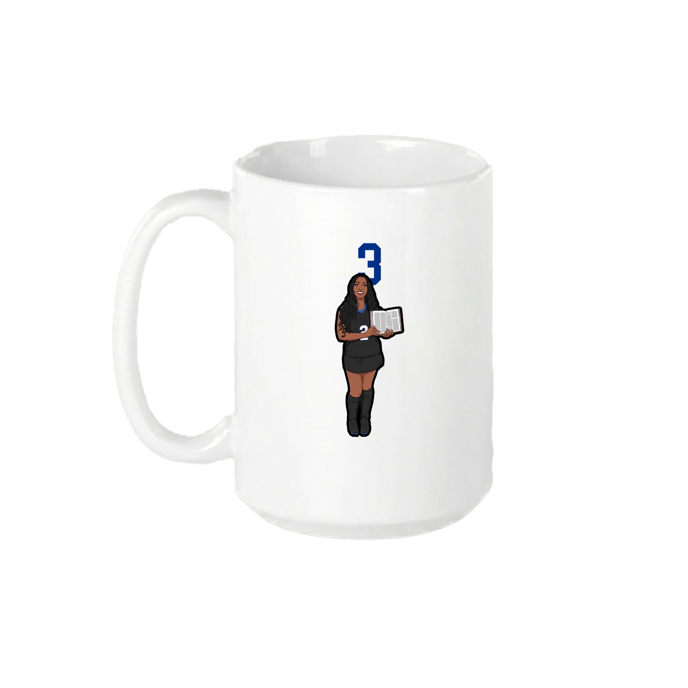 15oz Coffee Mug — Number Top in White