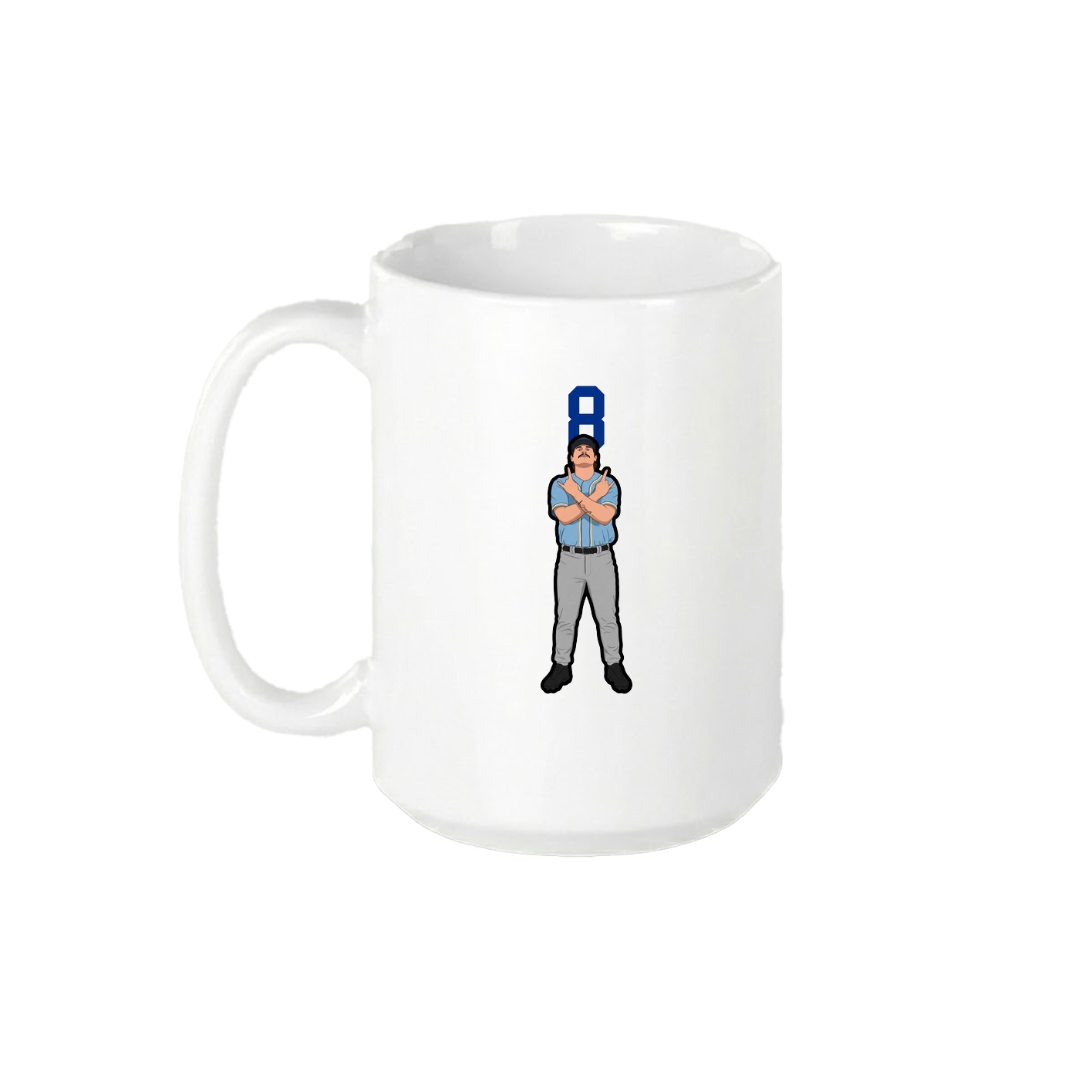 15oz Coffee Mug — Number Top in White