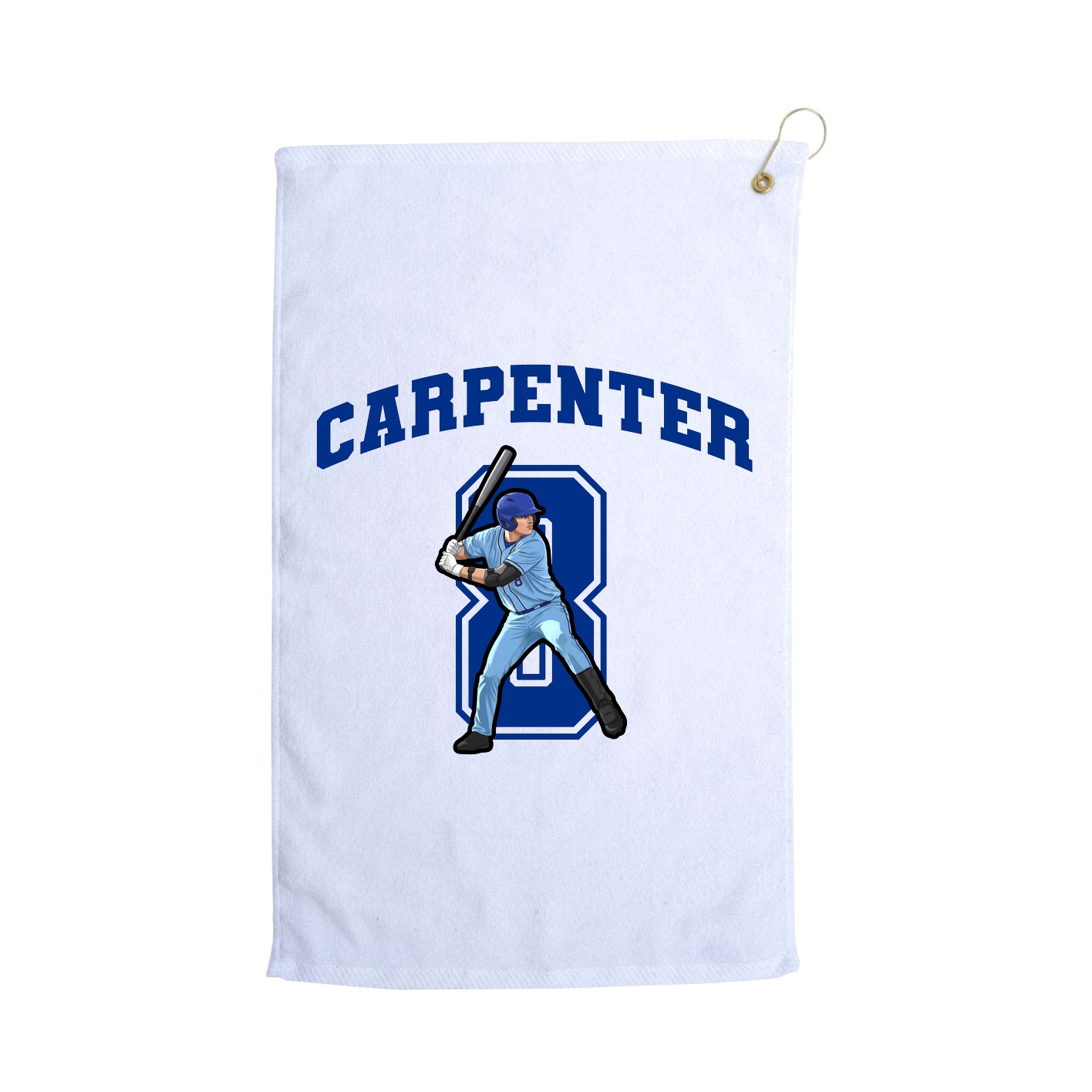 Golf Towel — Number in White