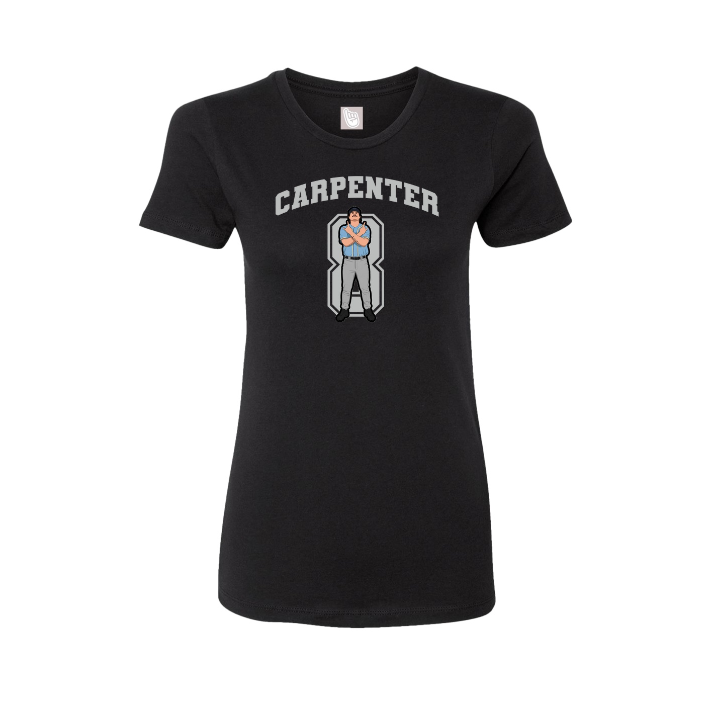 Fitted Women's Tee — Number in Black