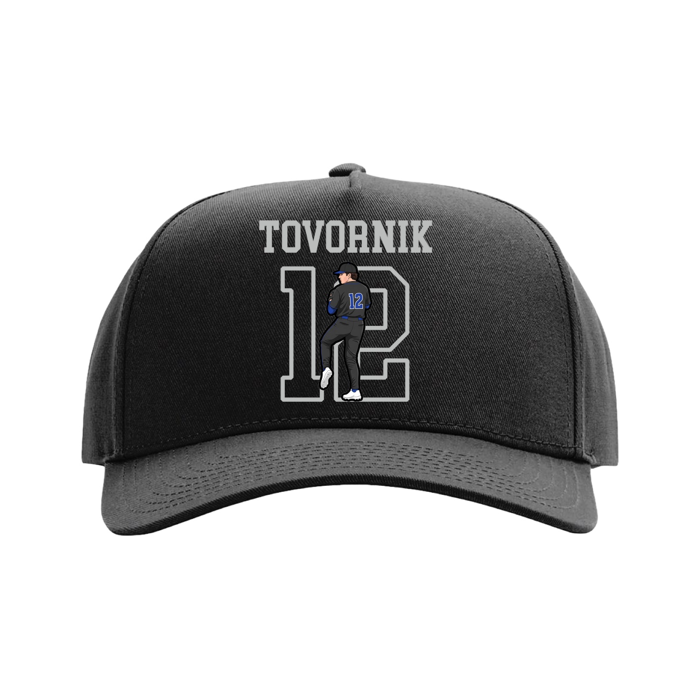 Full Fabric Five-Panel Champ Cap — Shirsey in Black
