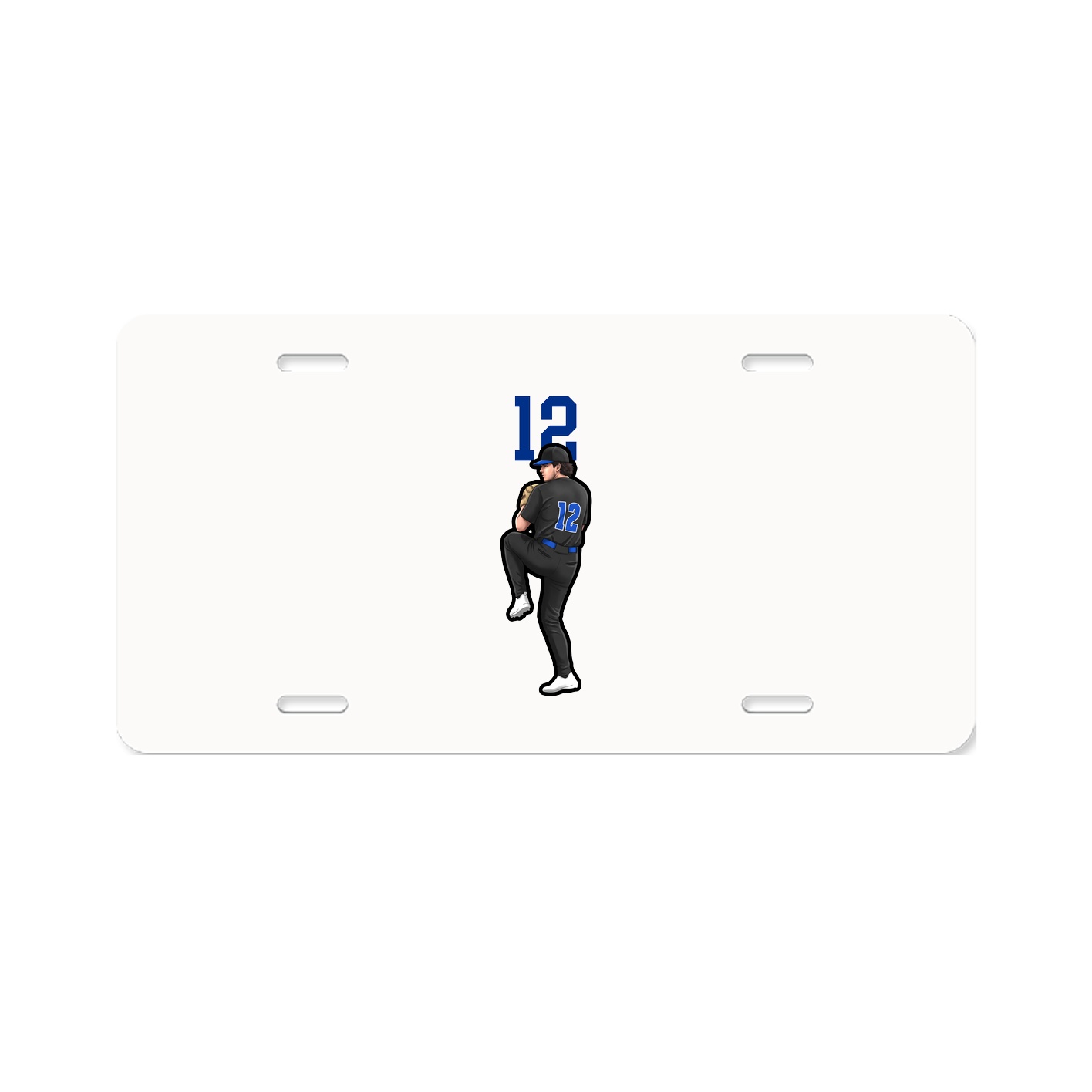 License Plate — Number Top in Classic