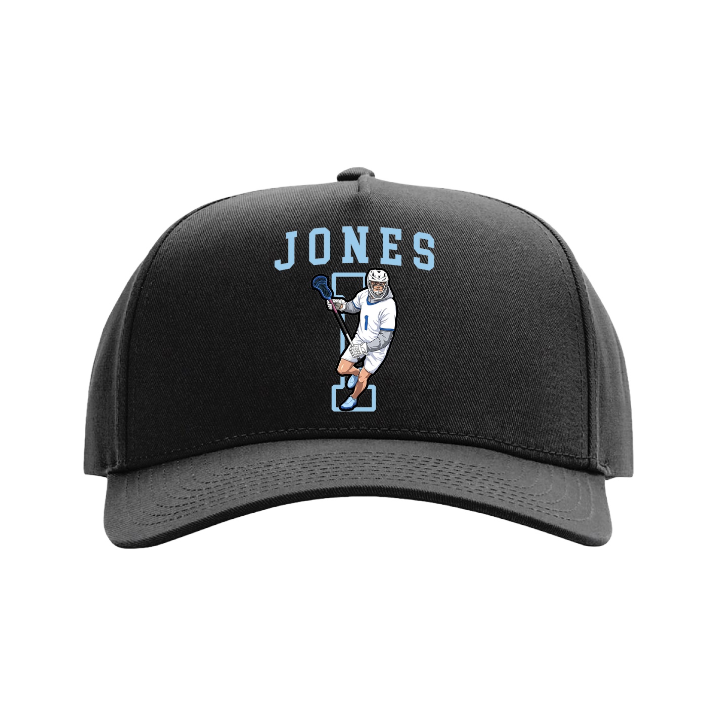 Full Fabric Five-Panel Champ Cap — Shirsey in Black