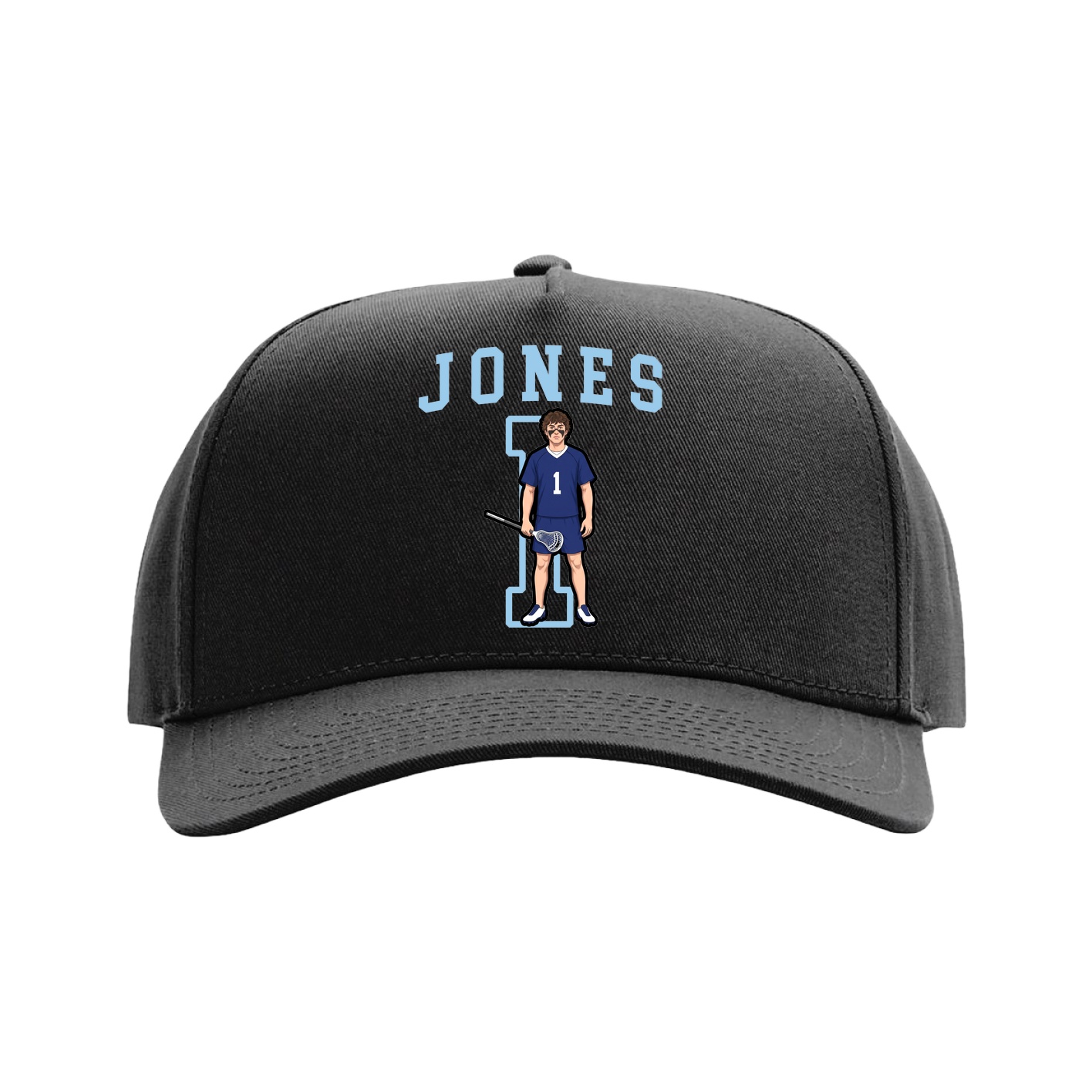 Full Fabric Five-Panel Champ Cap — Shirsey in Black