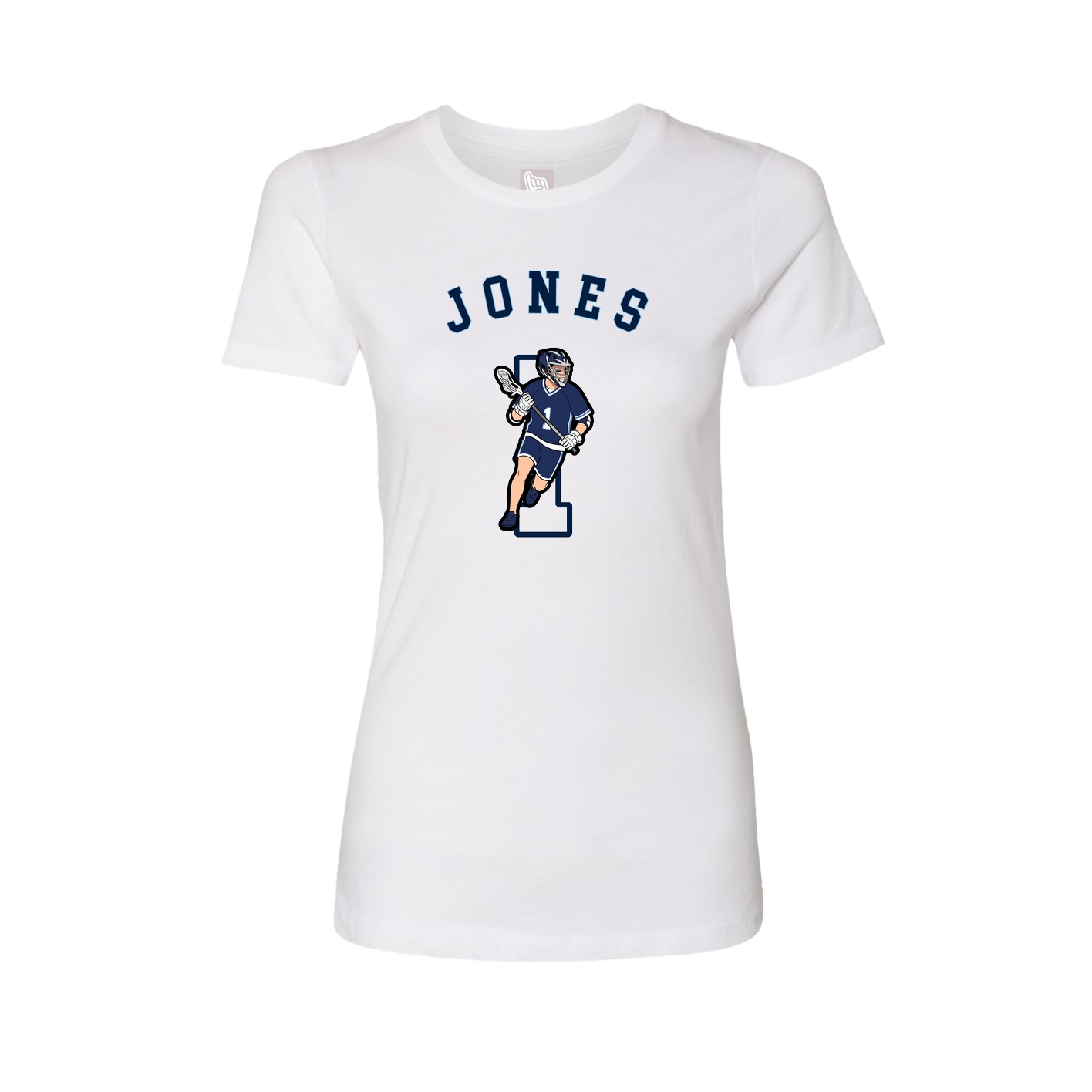 Fitted Women's Tee — Shirsey Arch in White