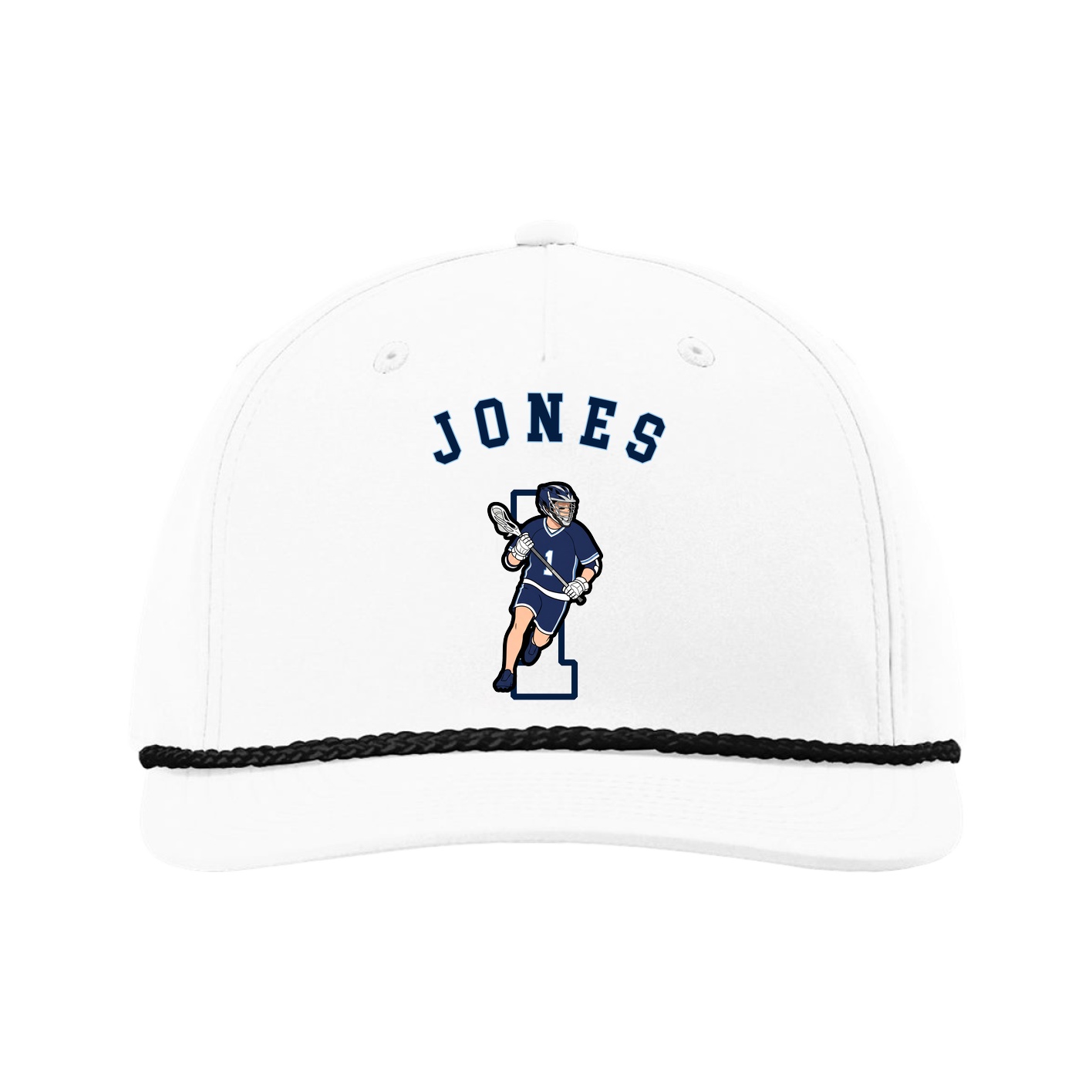Five-Panel Classic Rope Cap — Shirsey Arch in White