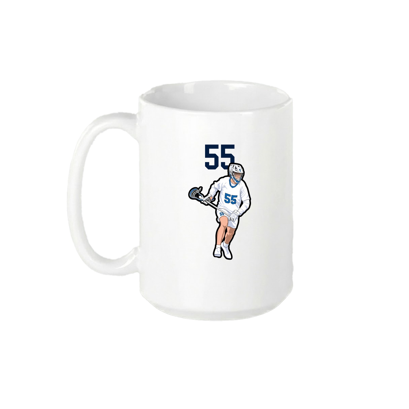 15oz Coffee Mug — Number Top in White