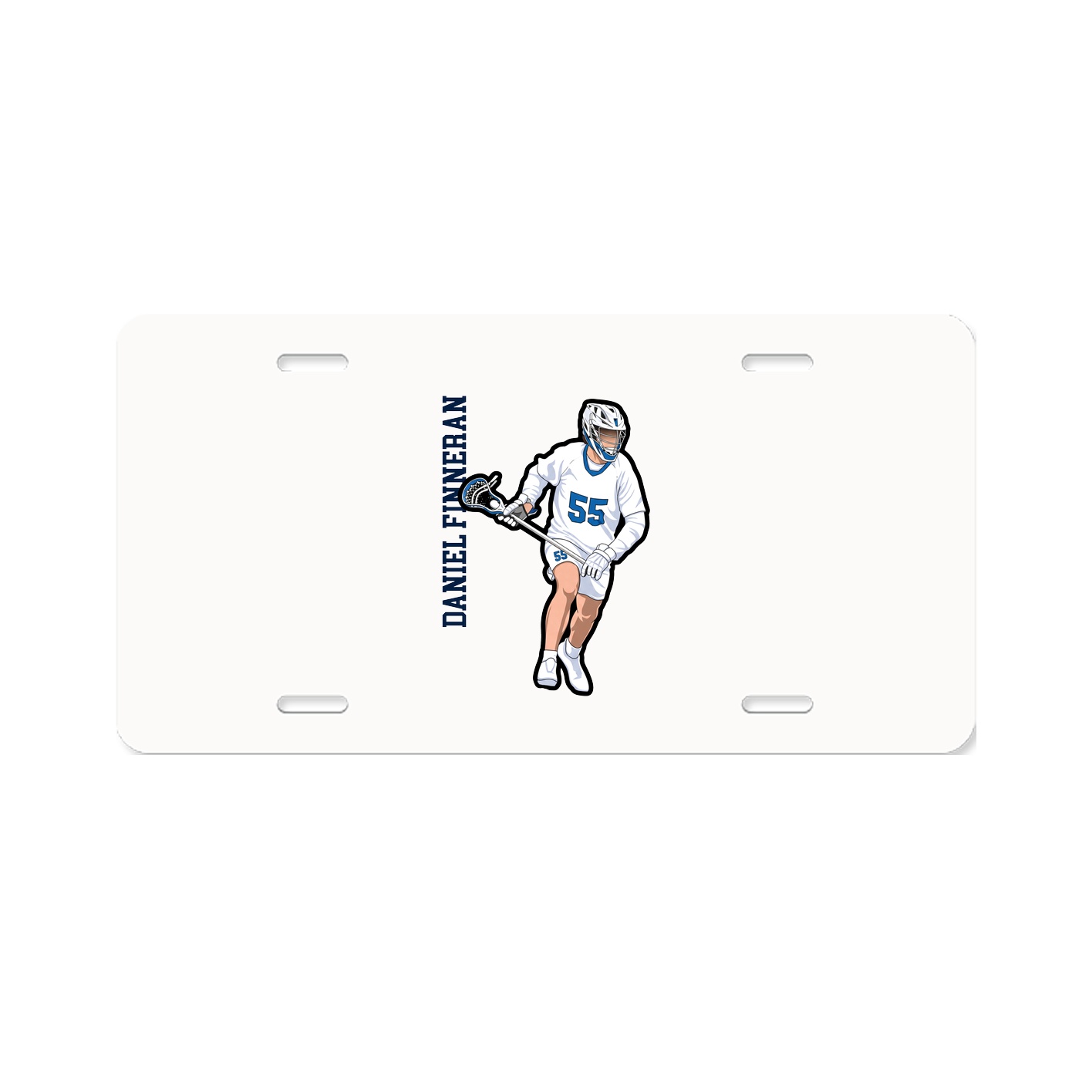 License Plate — Name Vertical in Classic