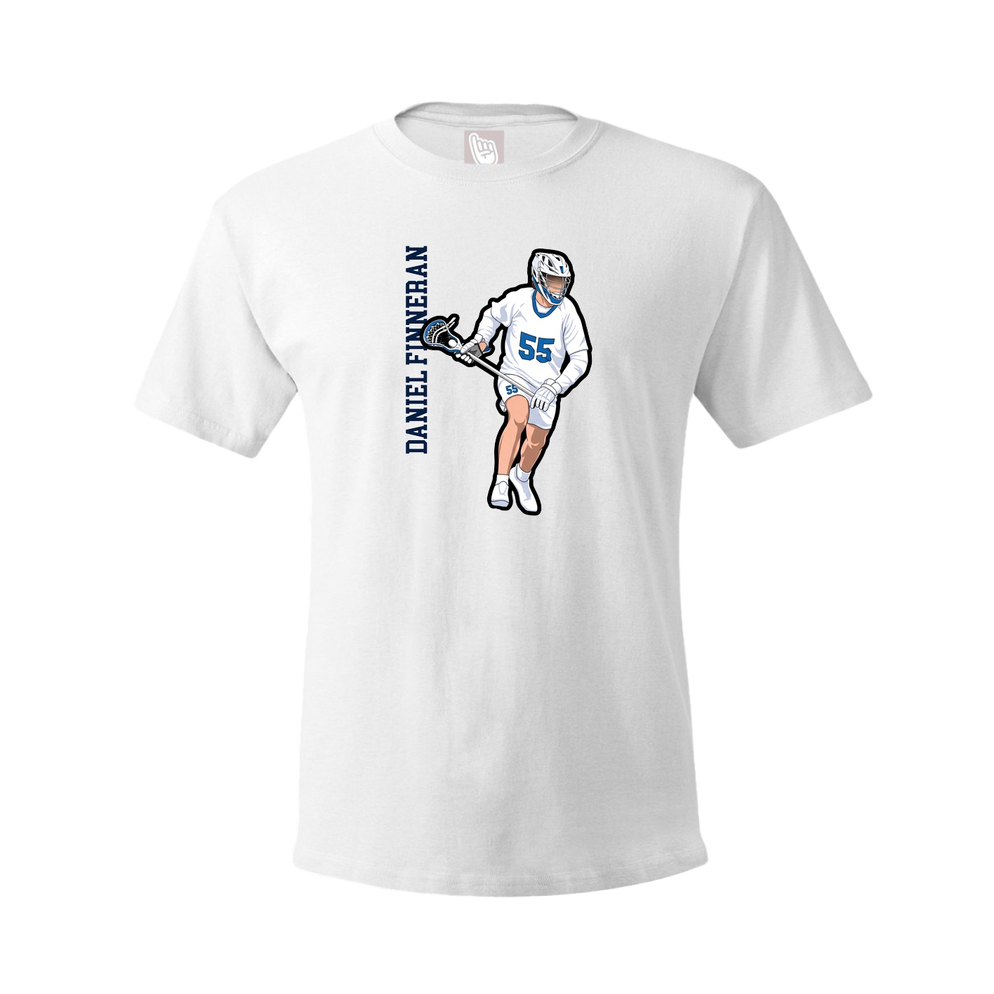 Tee — Name Vertical in White
