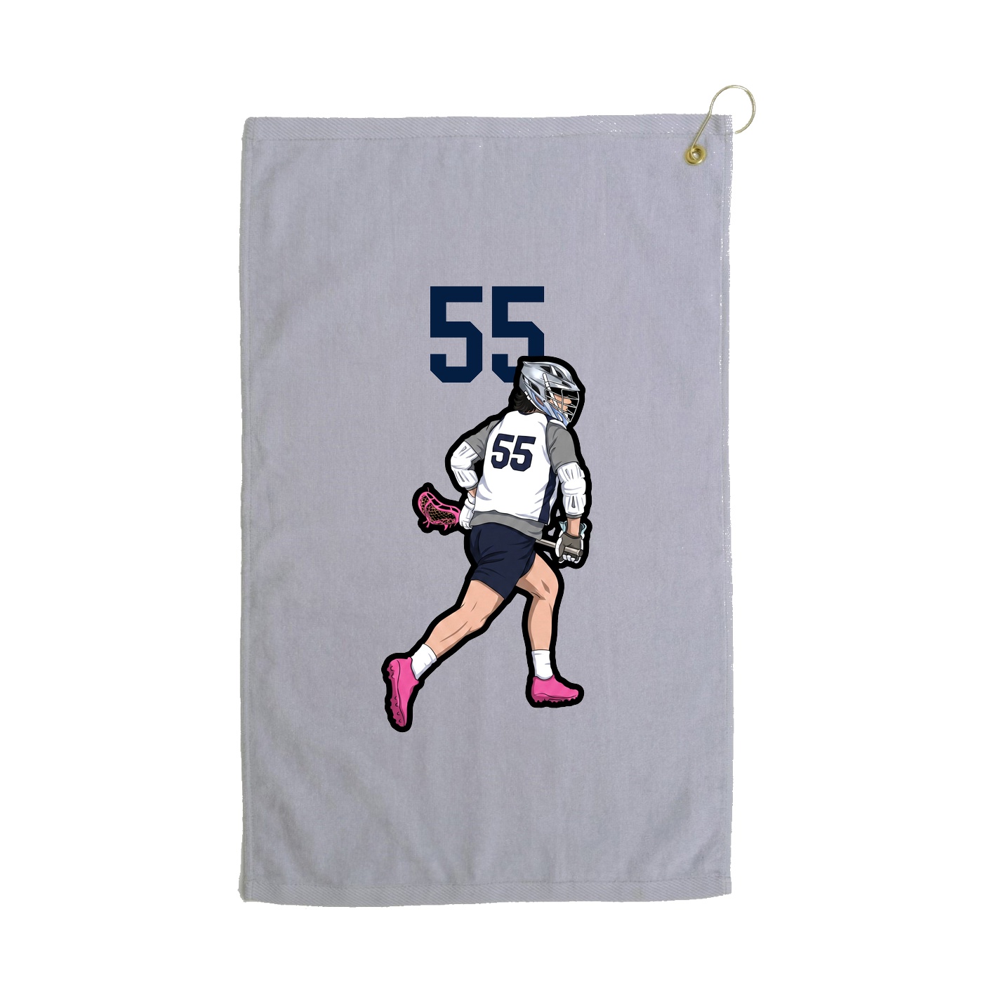 Golf Towel — Number Top in Grey