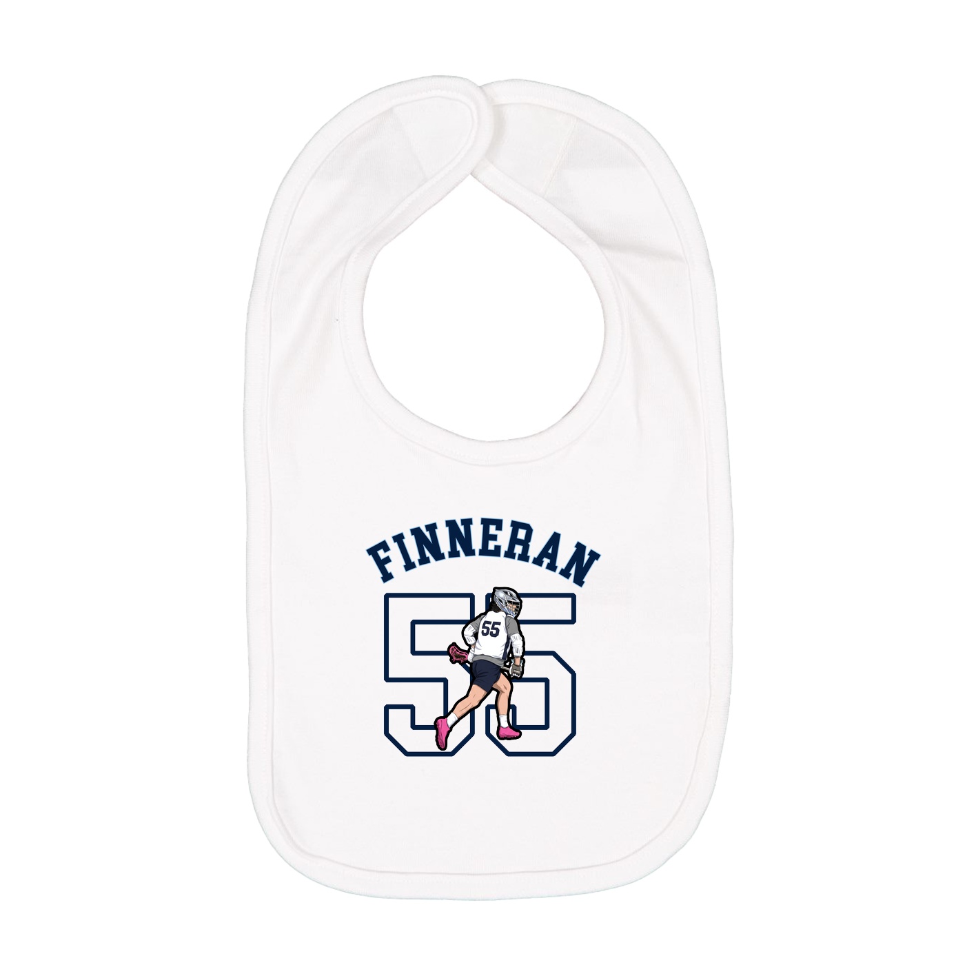 Infant Bib — Shirsey Arch in White