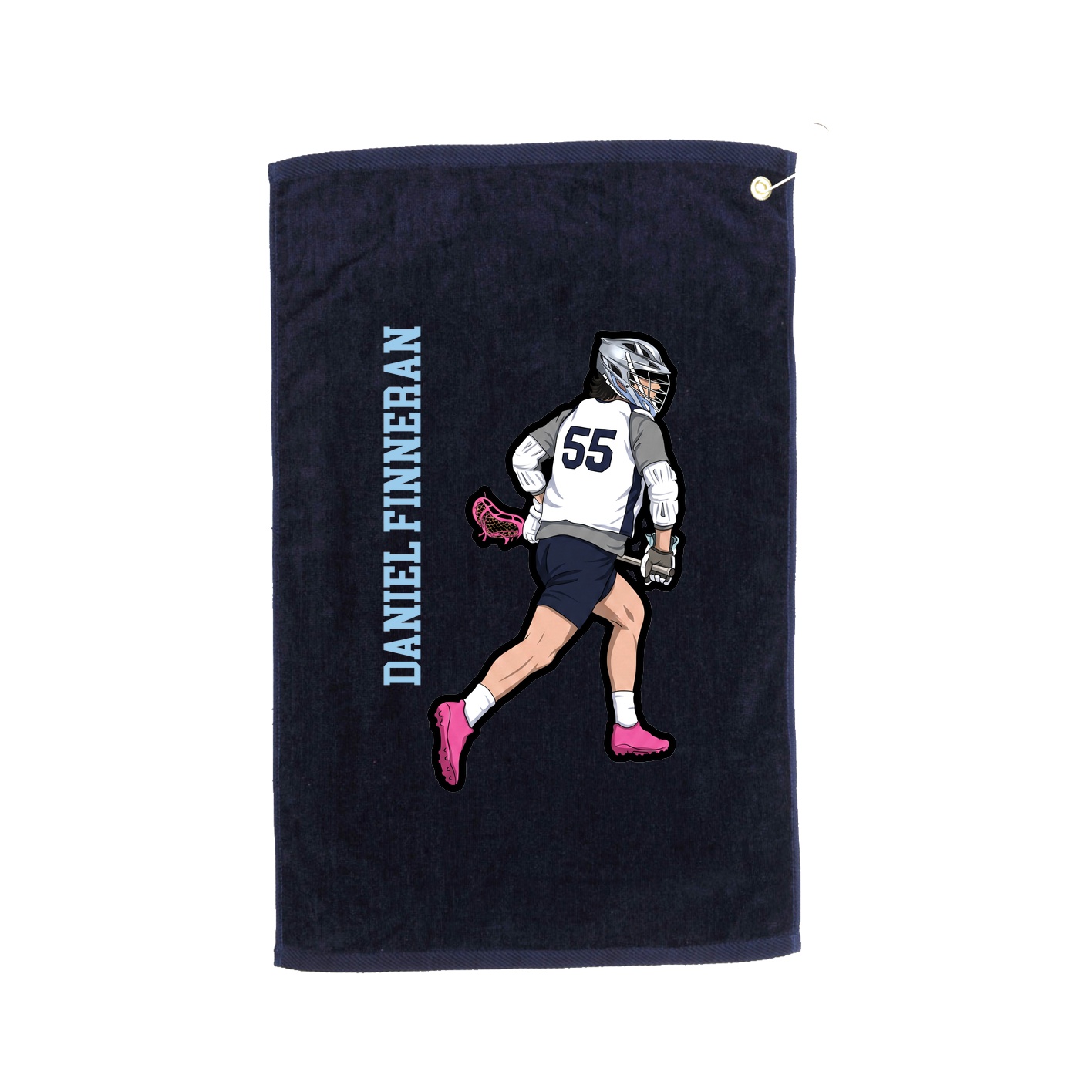 Golf Towel — Name Vertical in Navy