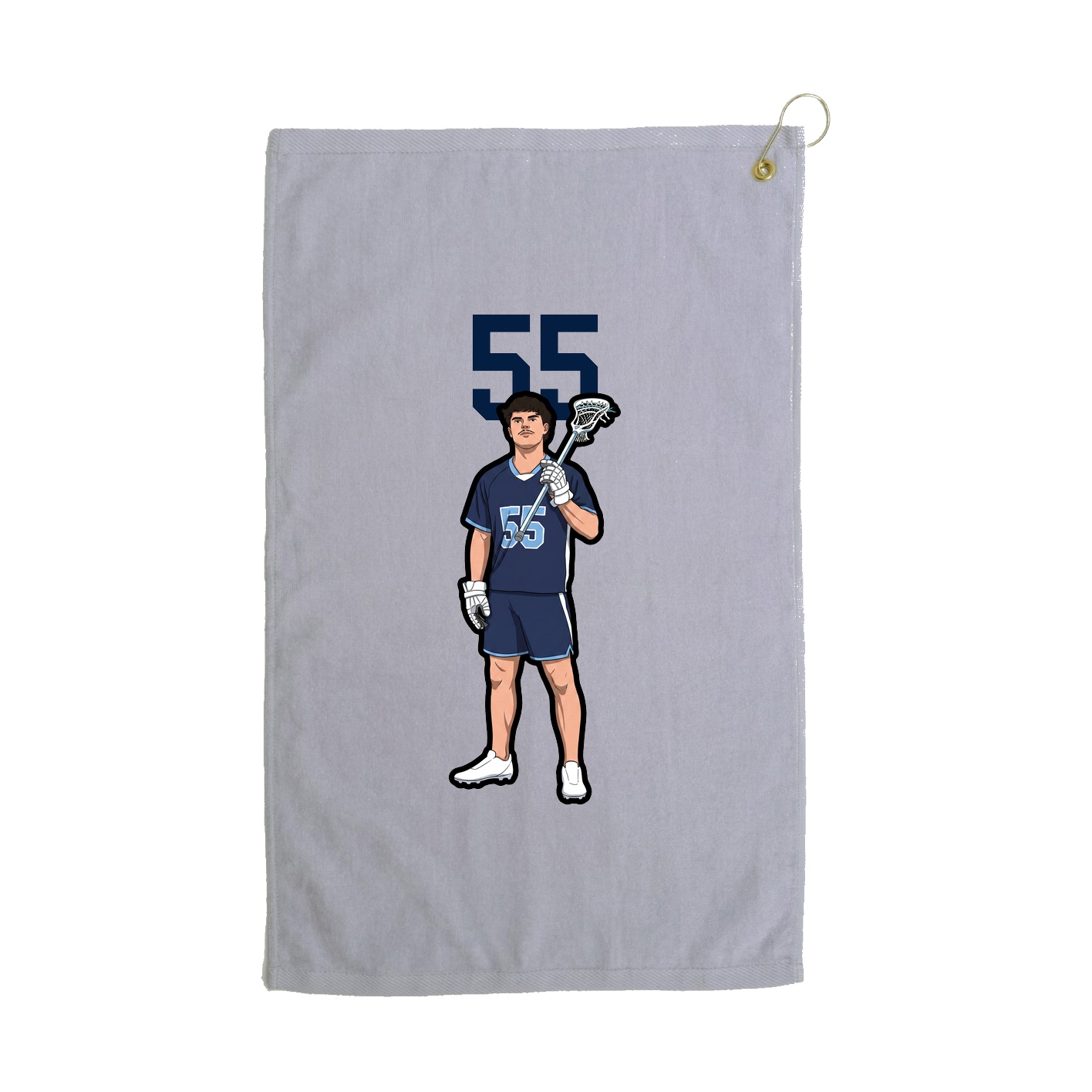 Golf Towel — Number Top in Grey