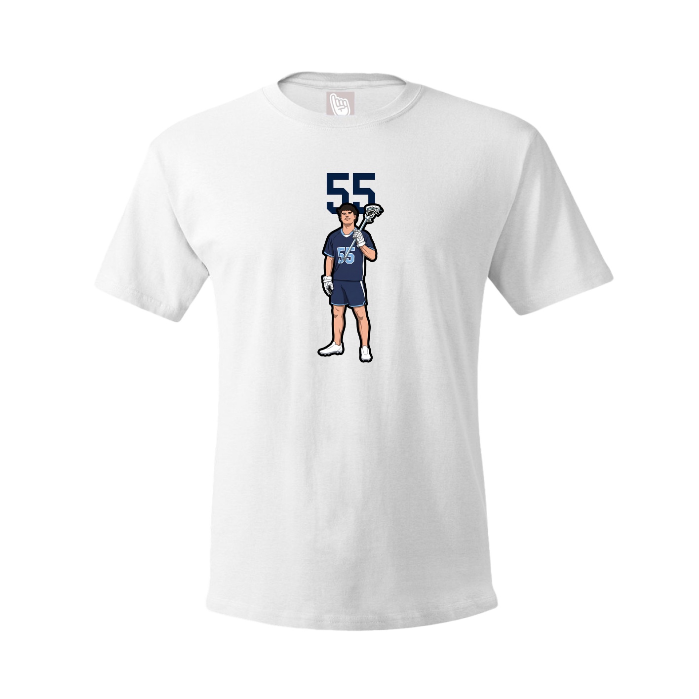 Youth Tee — Number Top in White