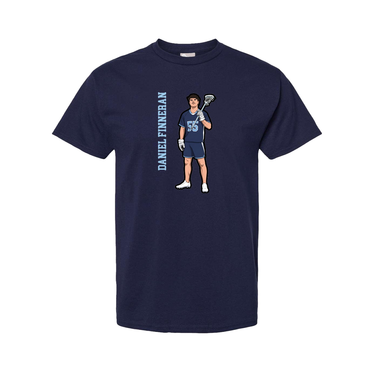 Youth Tee — Name Vertical in Navy
