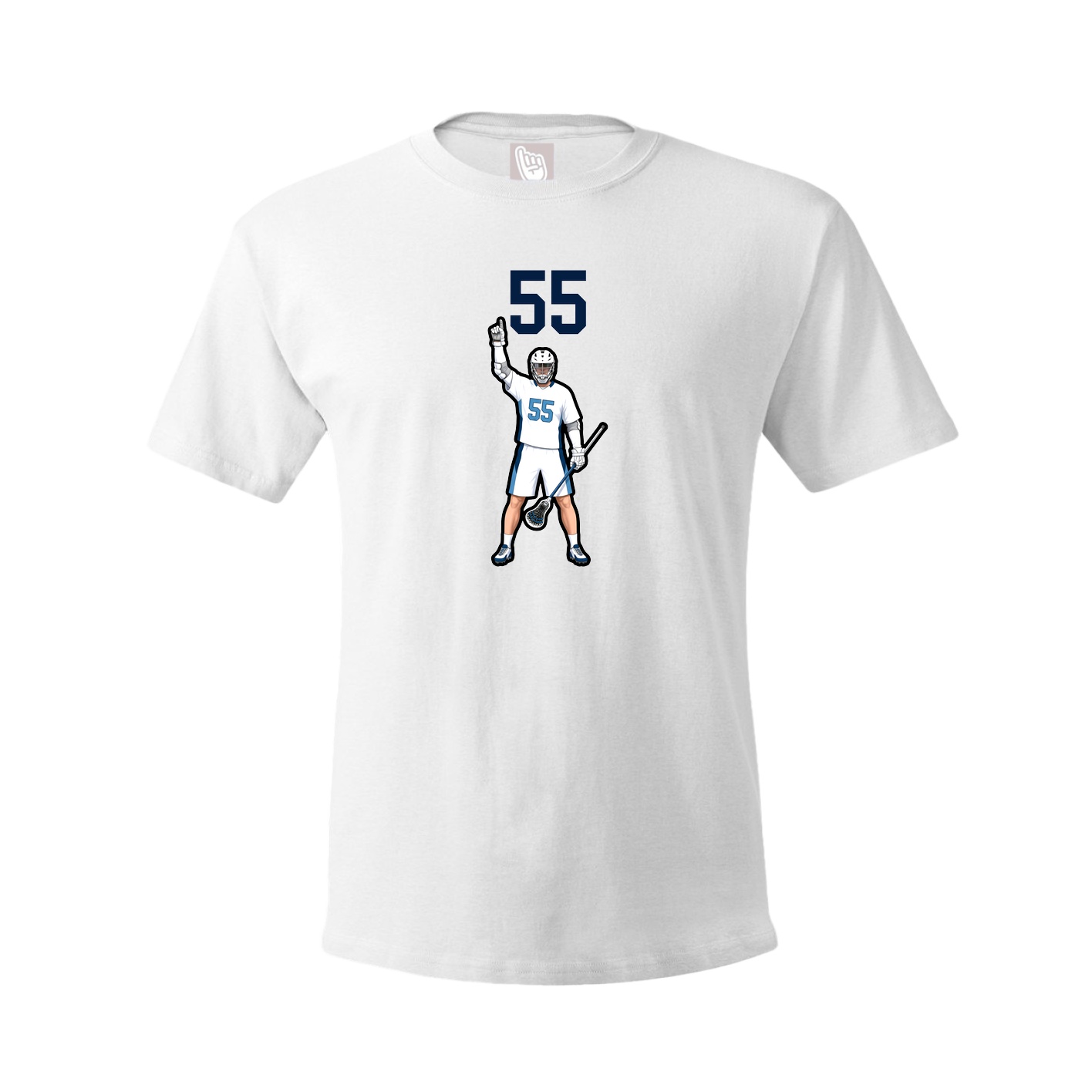 Youth Tee — Number Top in White