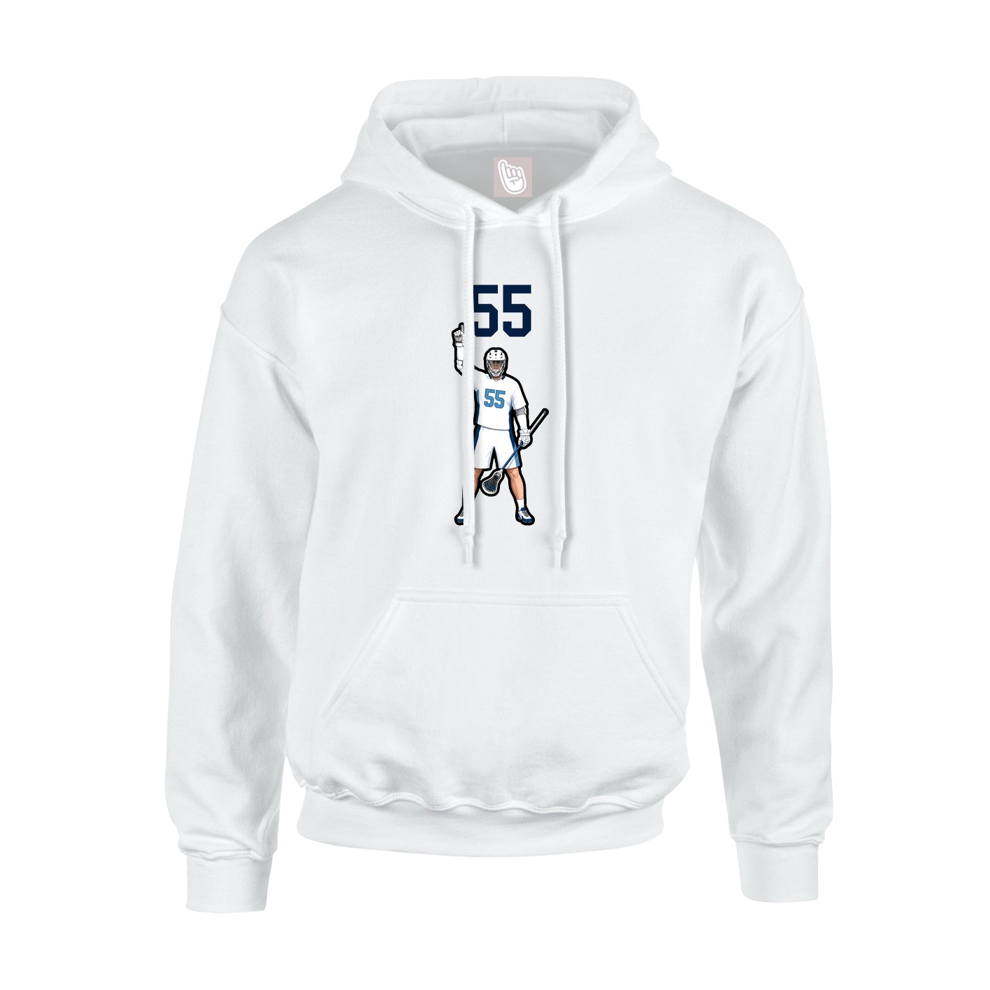 Hoodie — Number Top in White