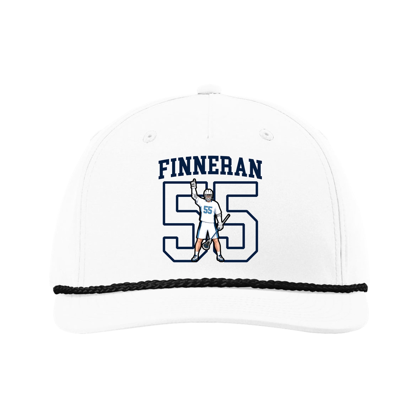 Five-Panel Classic Rope Cap — Shirsey in White