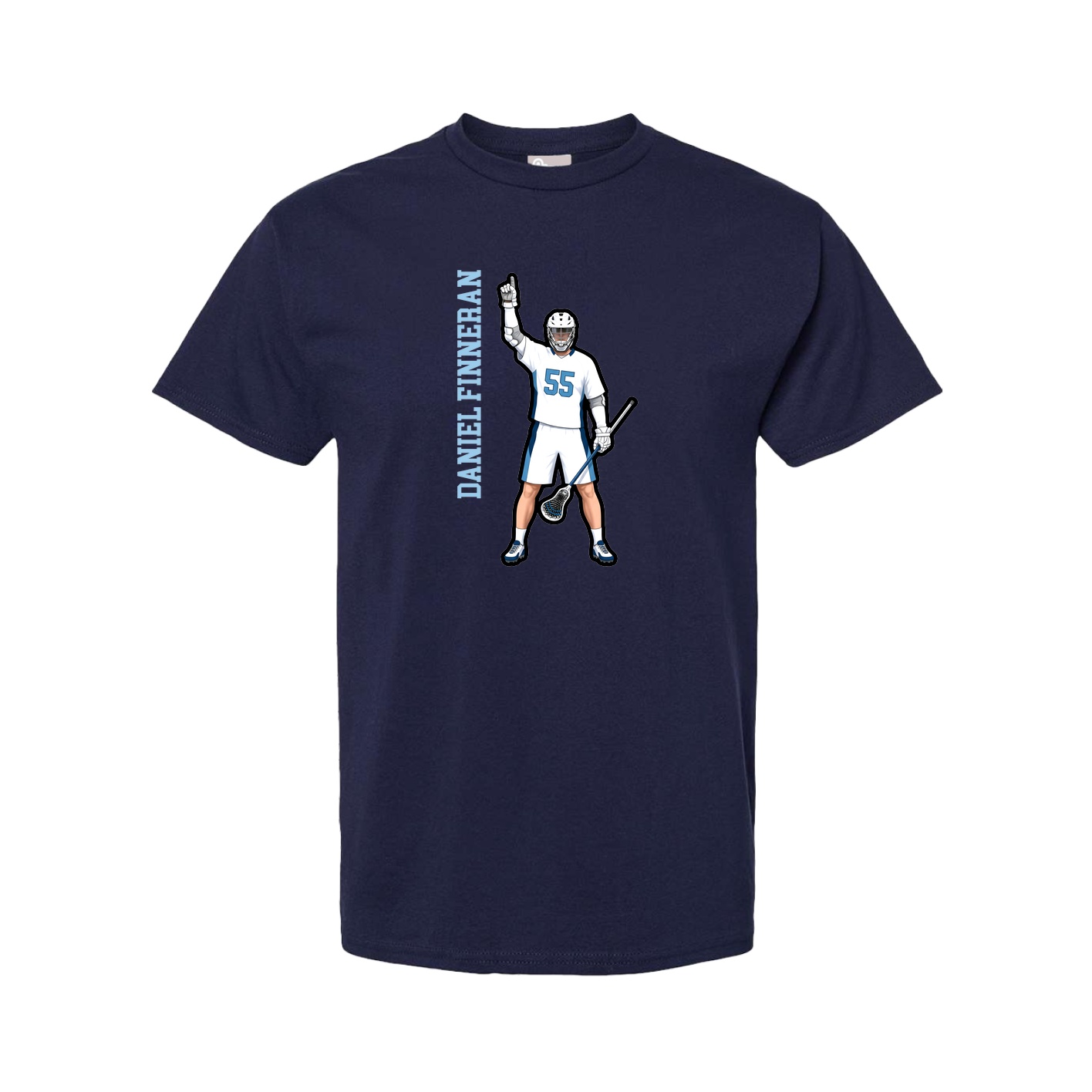 Tee — Name Vertical in Navy