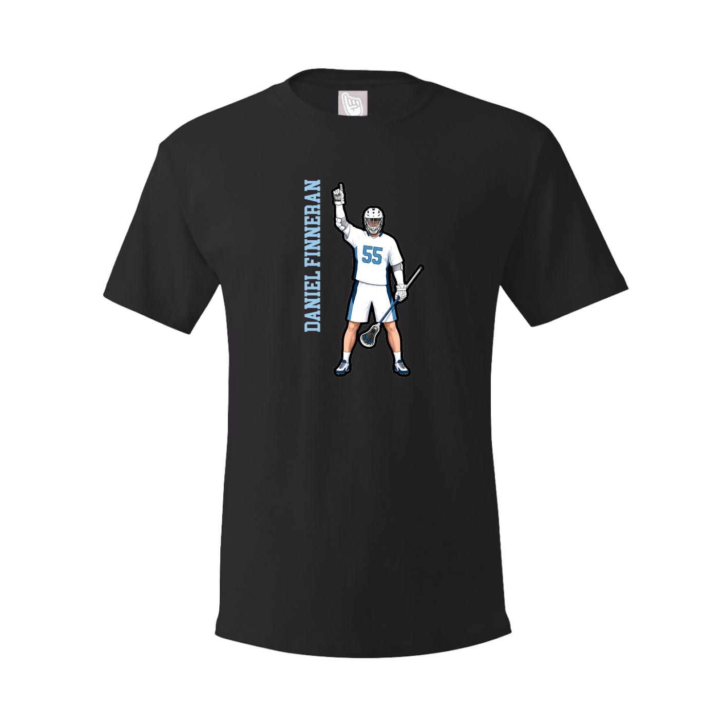 Youth Tee — Name Vertical in Black