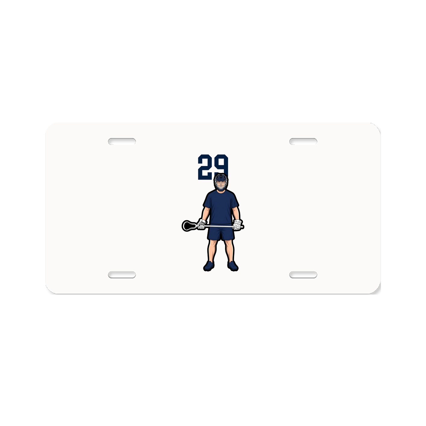 License Plate — Number Top in Classic