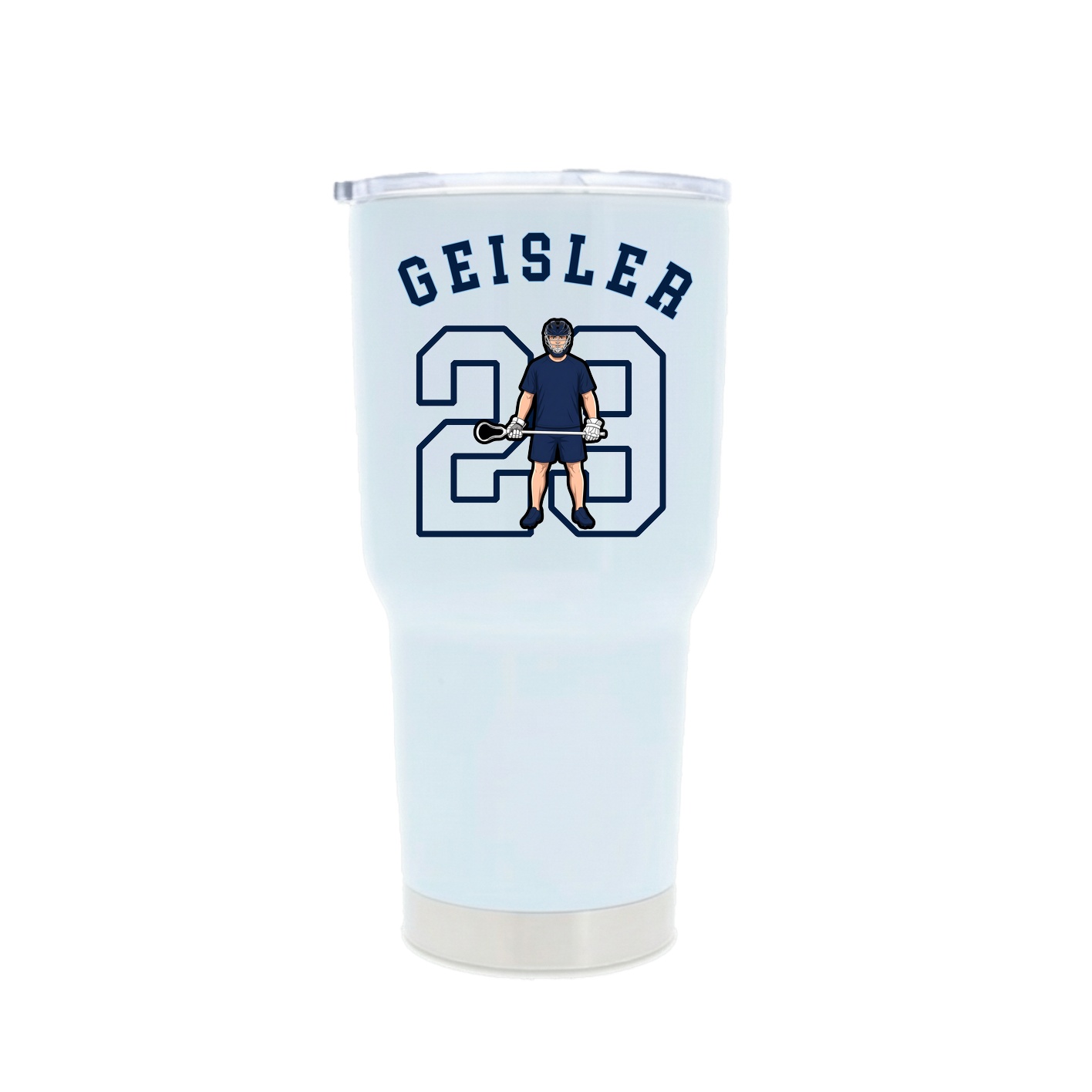 30oz Stainless Steel Tumbler — Shirsey Arch in White