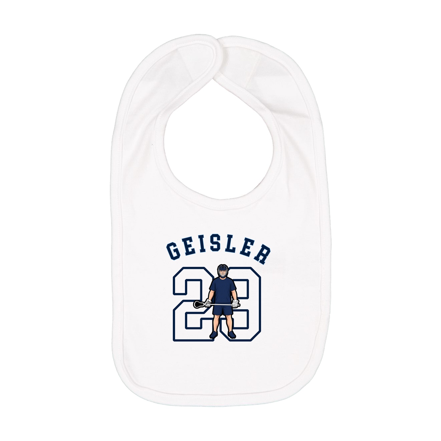 Infant Bib — Shirsey Arch in White