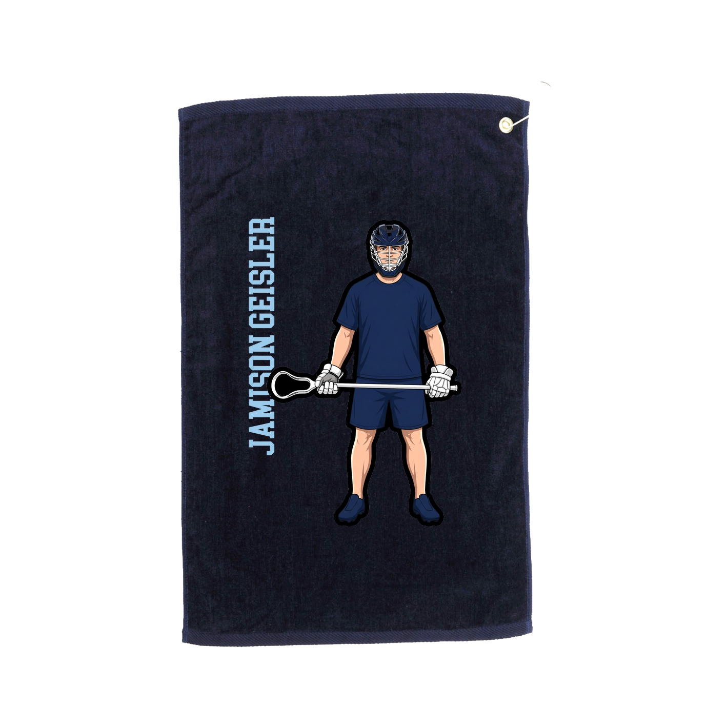 Golf Towel — Name Vertical in Navy