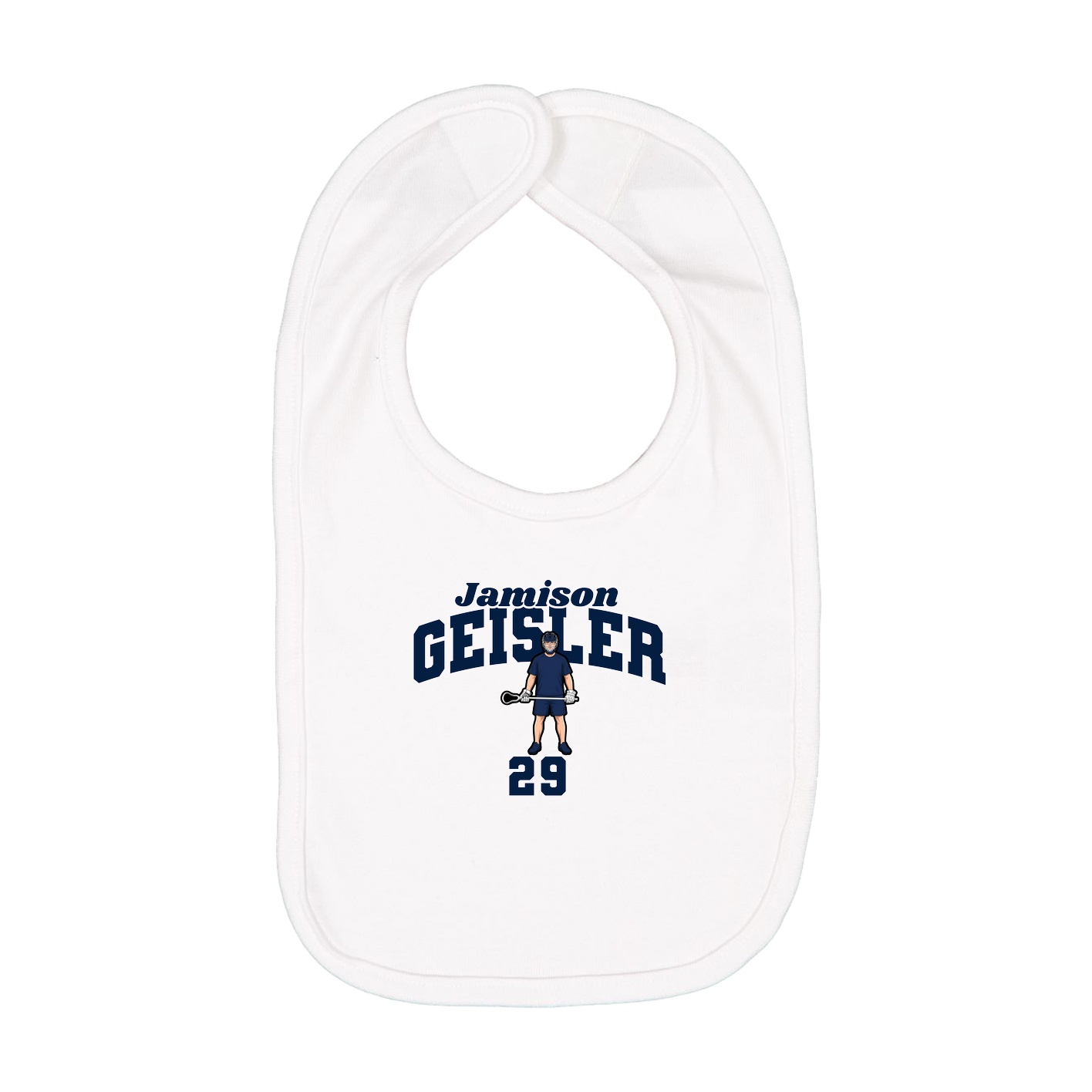 Infant Bib — Signature Arch in White
