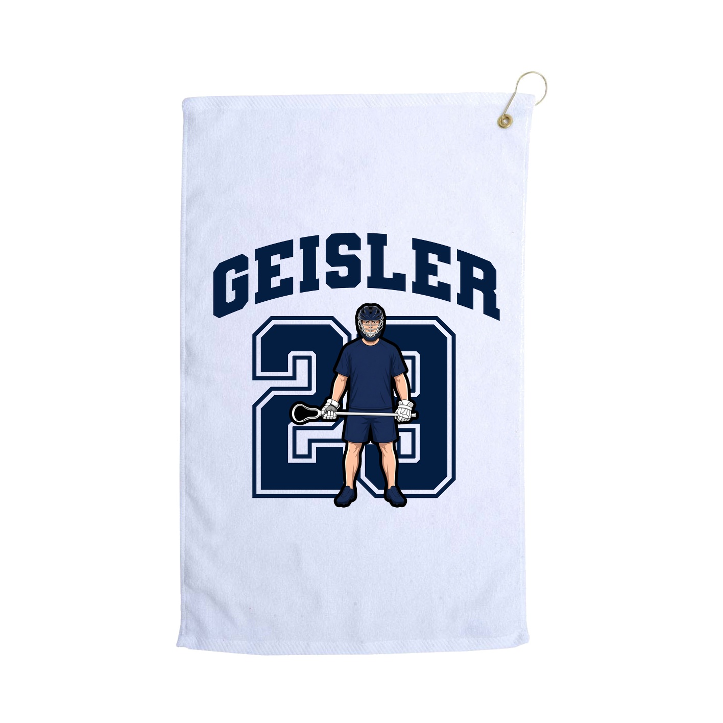Golf Towel — Number in White