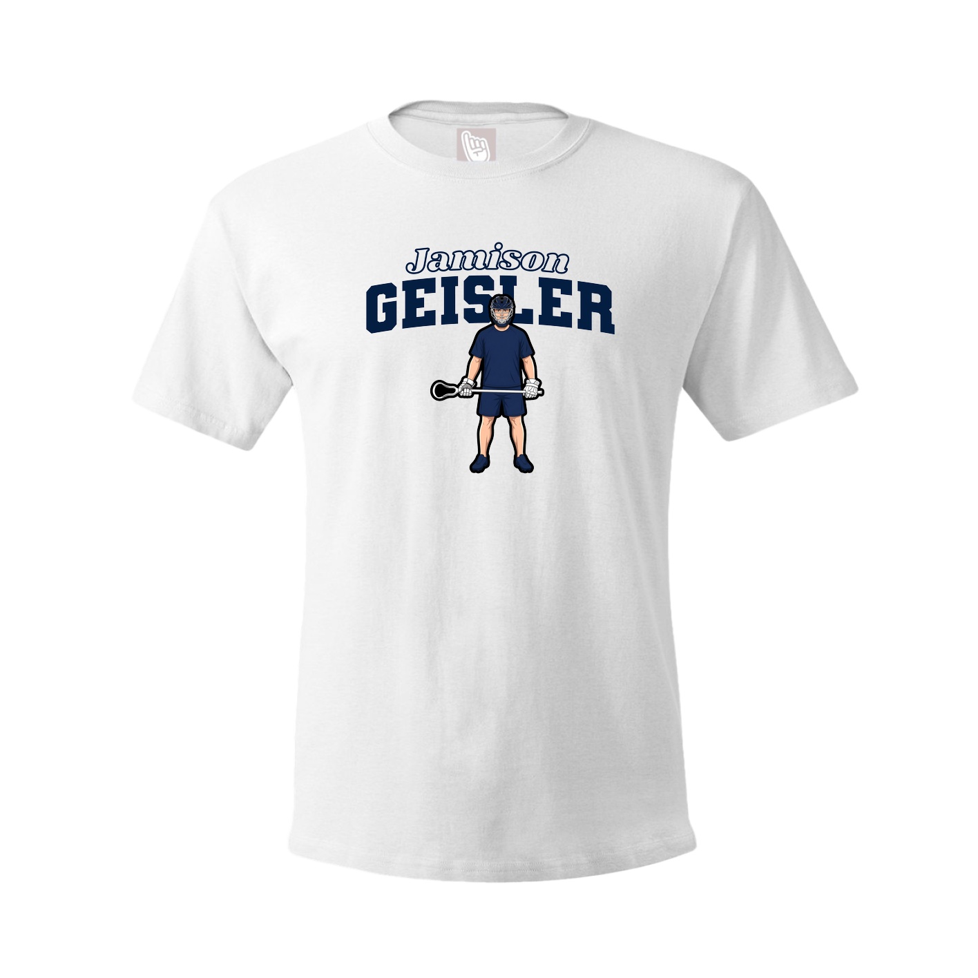 Youth Tee — Name Arch in White