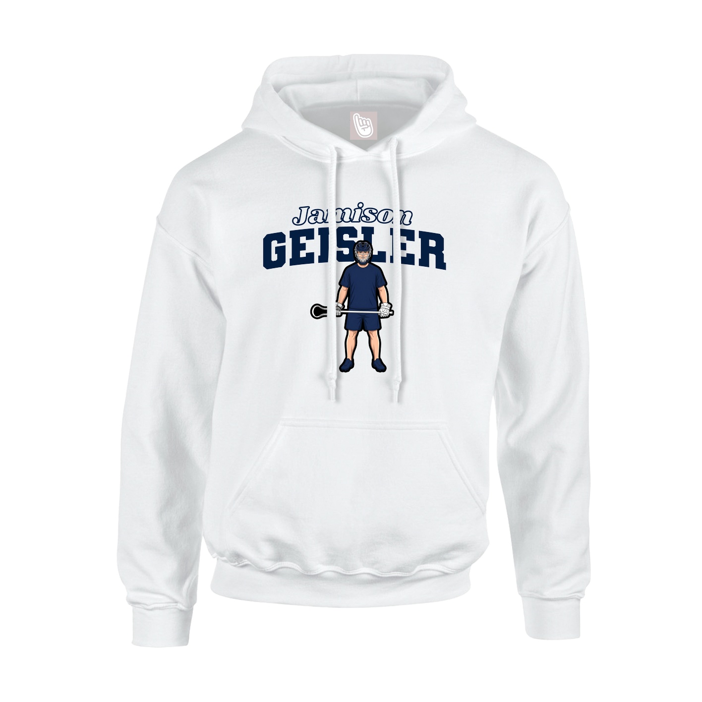 Hoodie — Name Arch in White
