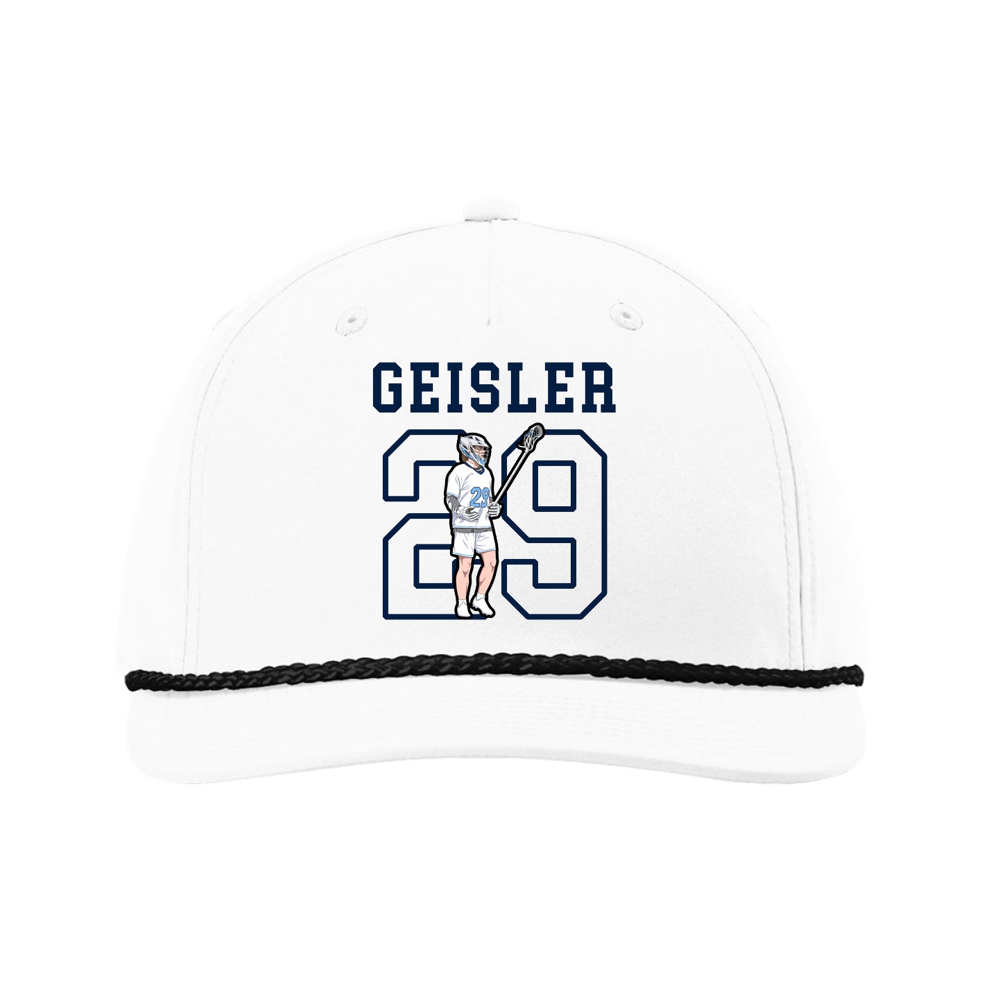 Five-Panel Classic Rope Cap — Shirsey in White