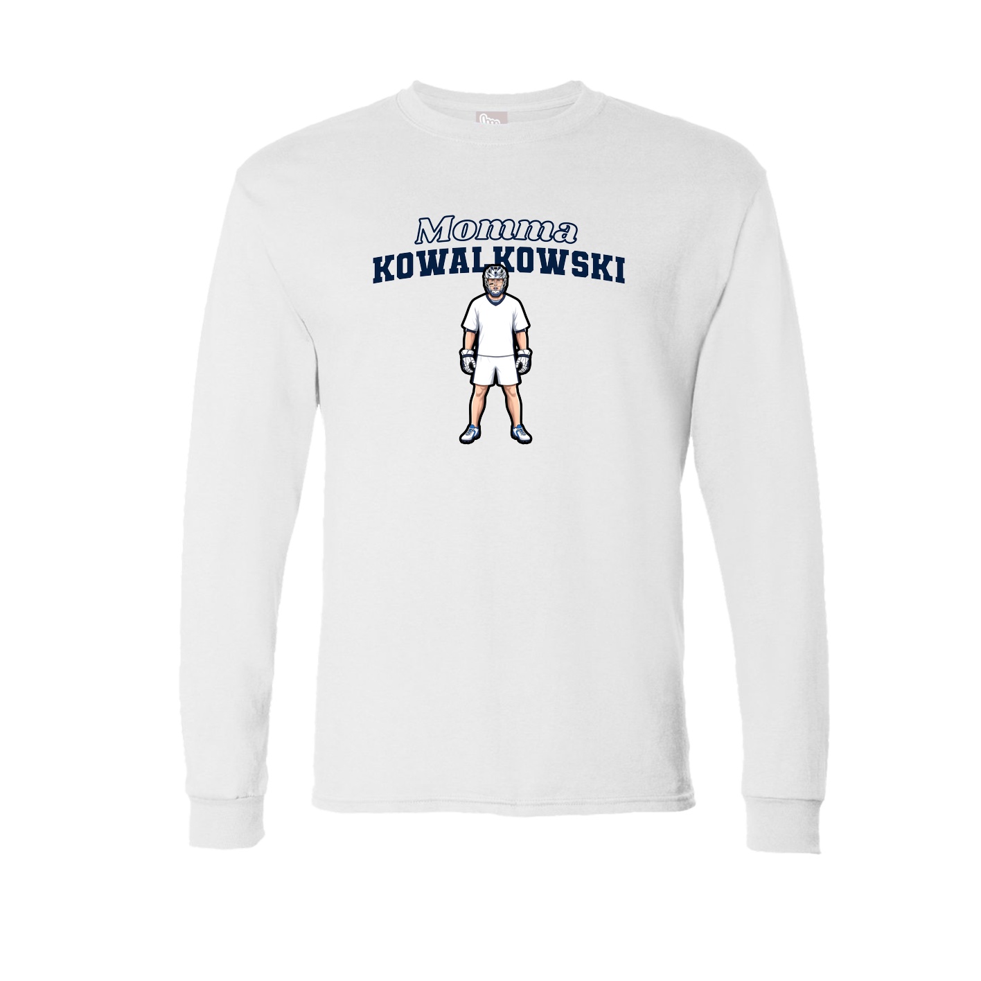 Long Sleeve Tee — Mothers Day Block in White
