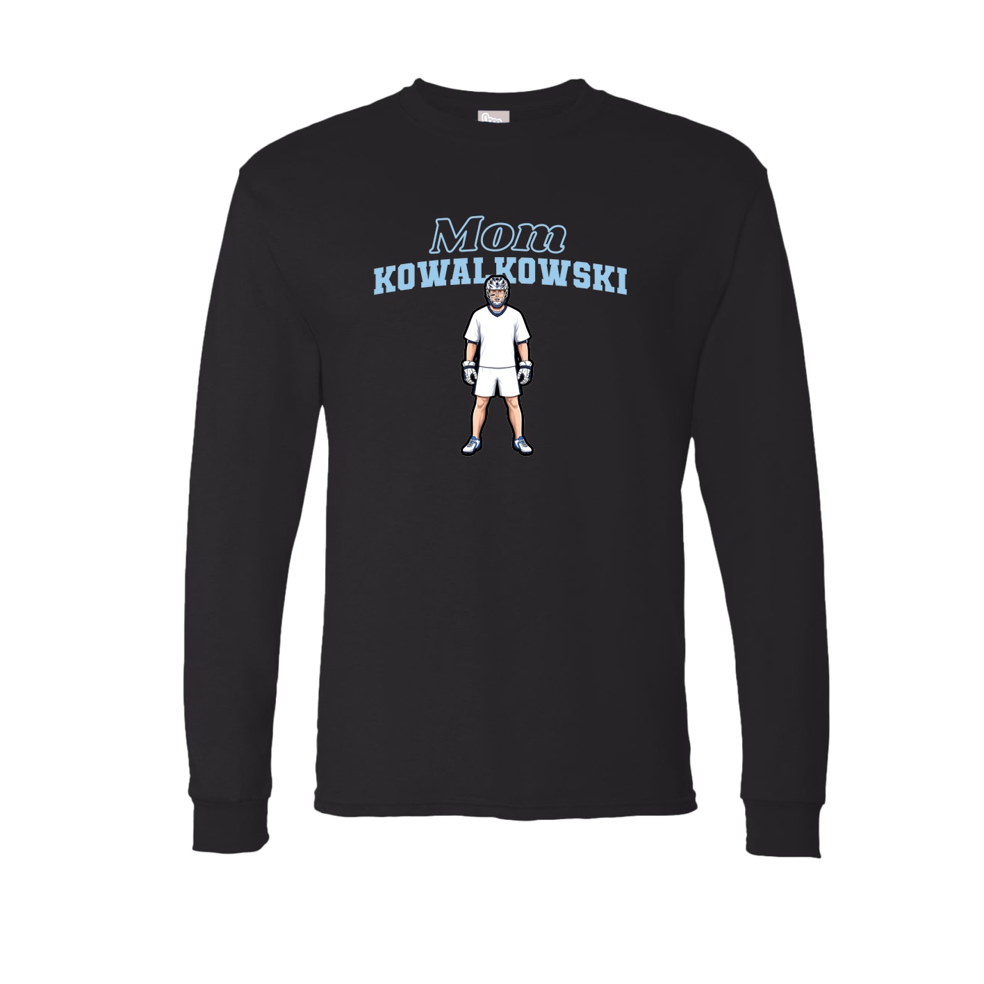 Long Sleeve Tee — Mothers Day Block in Black