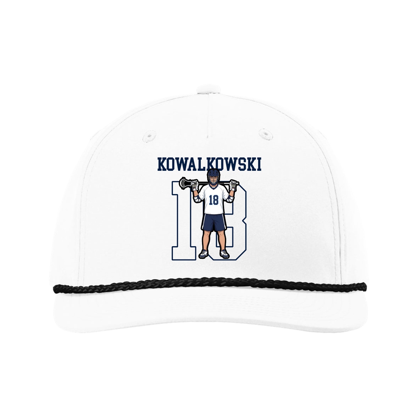 Five-Panel Classic Rope Cap — Shirsey in White