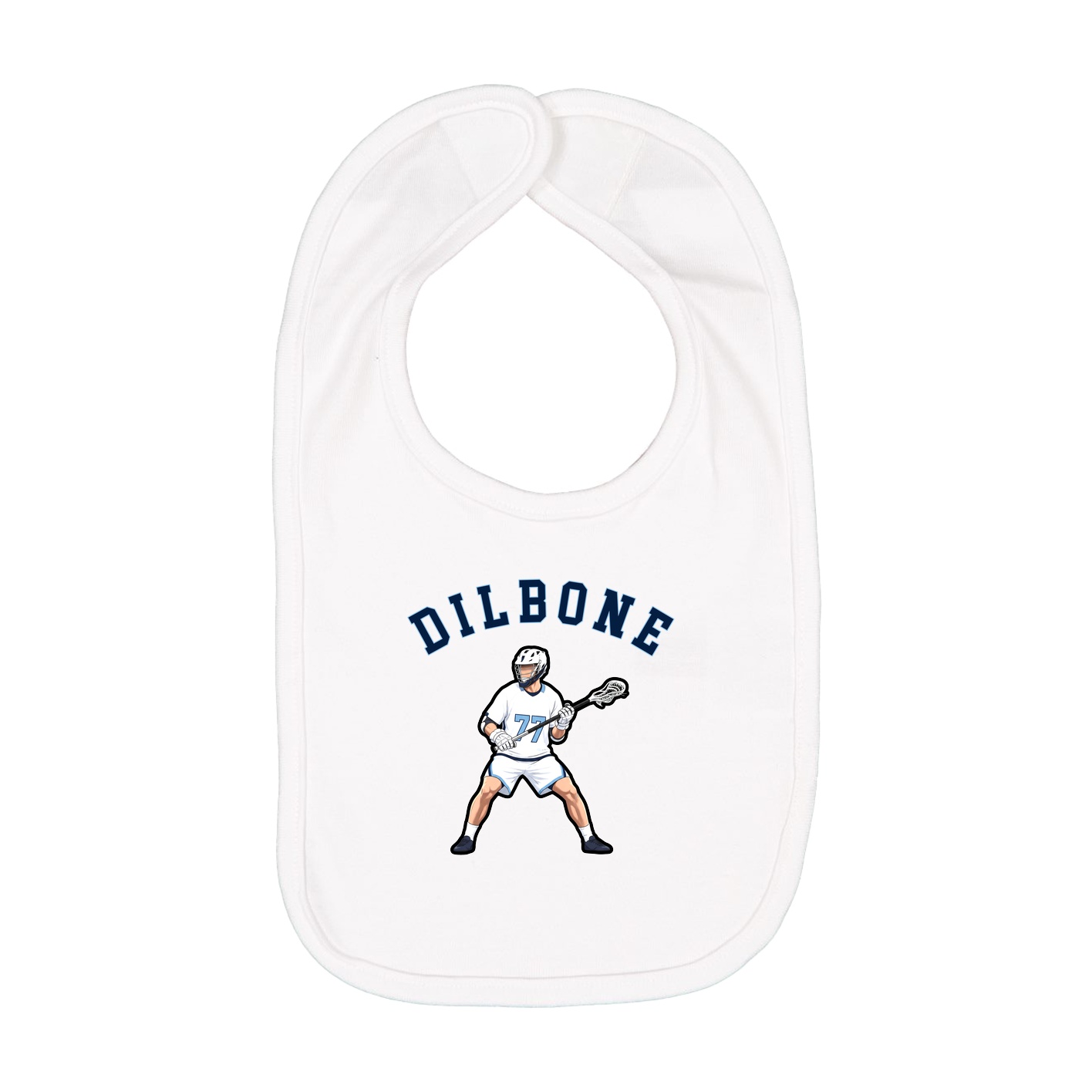 Infant Bib — Shirsey Arch in White