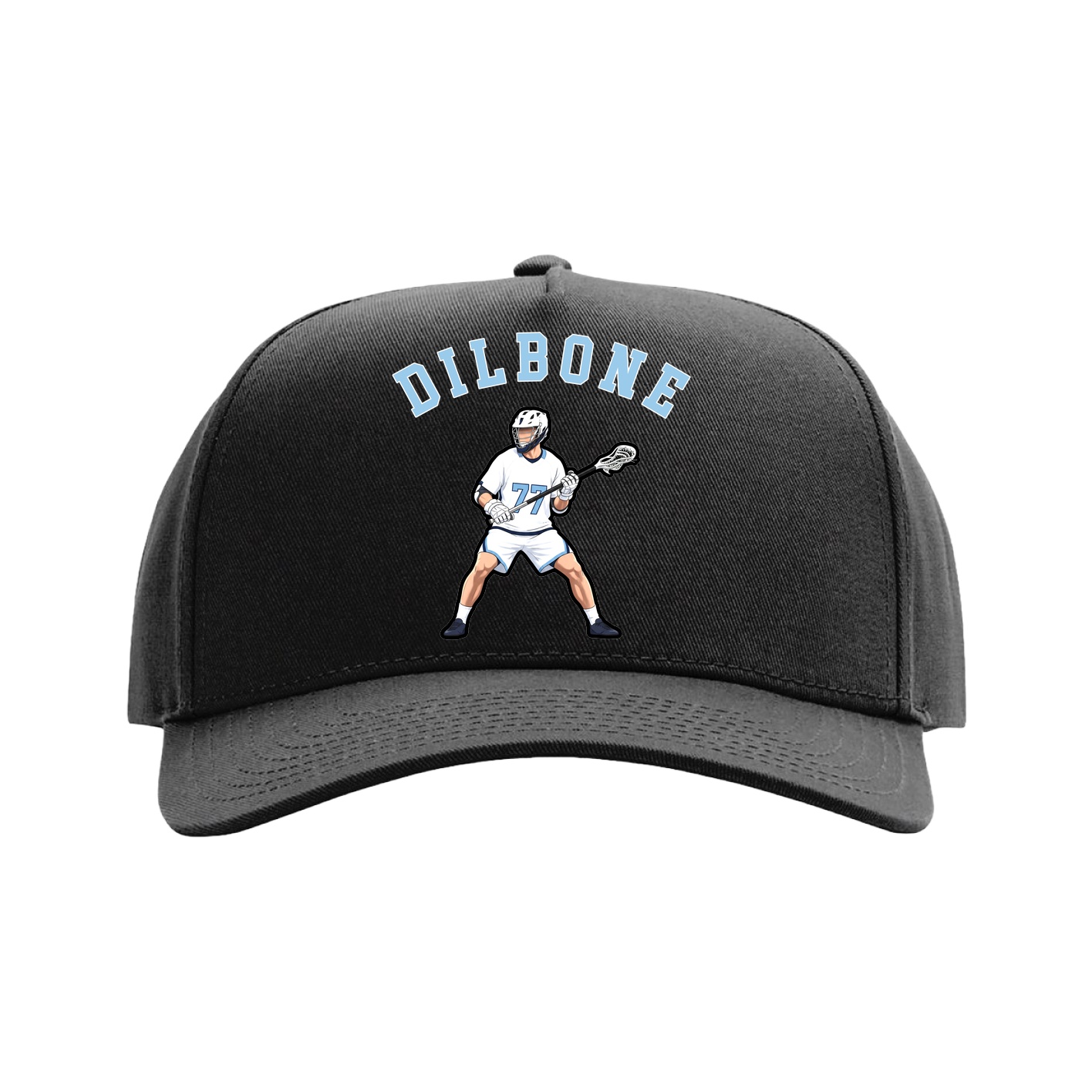 Full Fabric Five-Panel Champ Cap — Shirsey Arch in Black