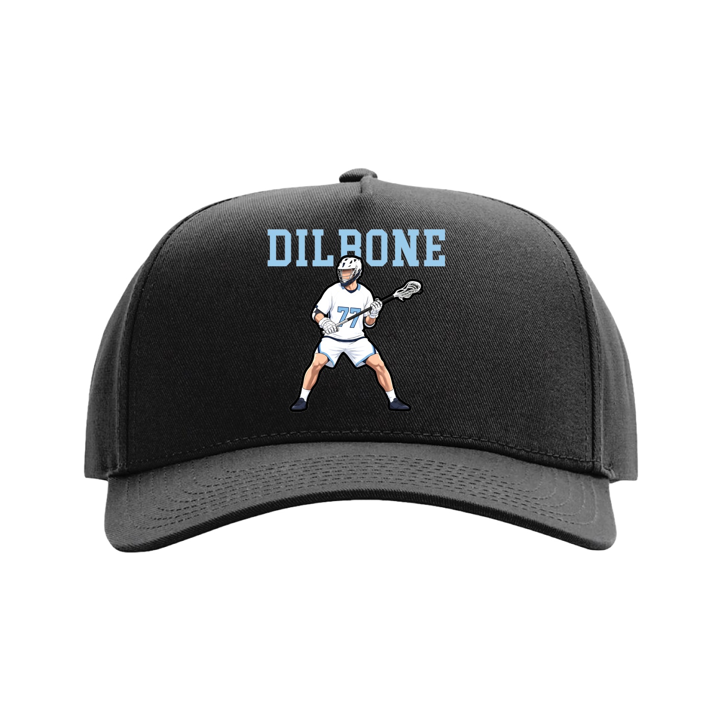 Full Fabric Five-Panel Champ Cap — Shirsey in Black